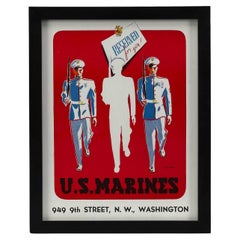 "U.S. Marines. Reserved for you!" Used WWII Marine Corps Recruitment Poster