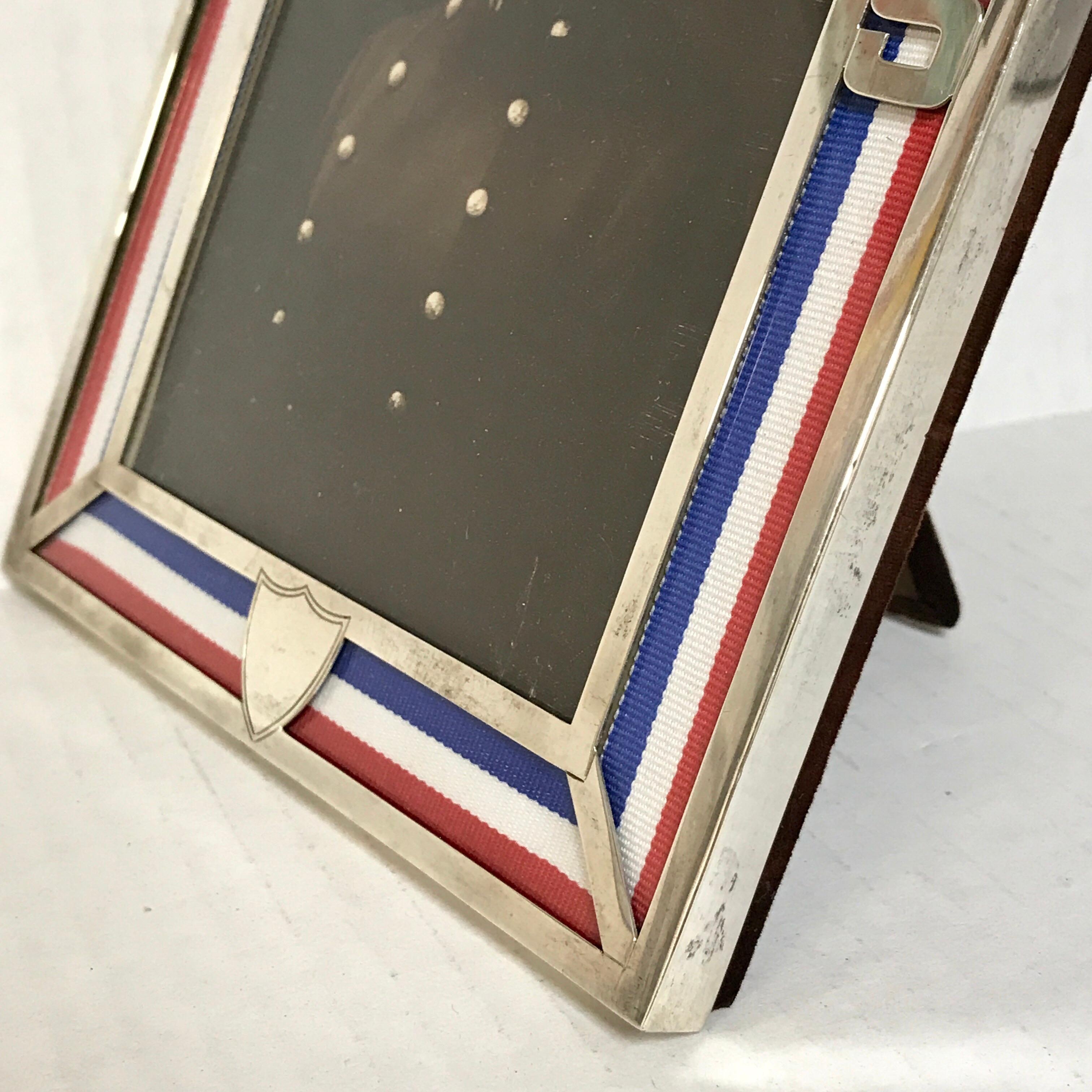 US Military Sterling and Gold US Emblem Motif Frame, WWI Era, Theodore B. Starr 4