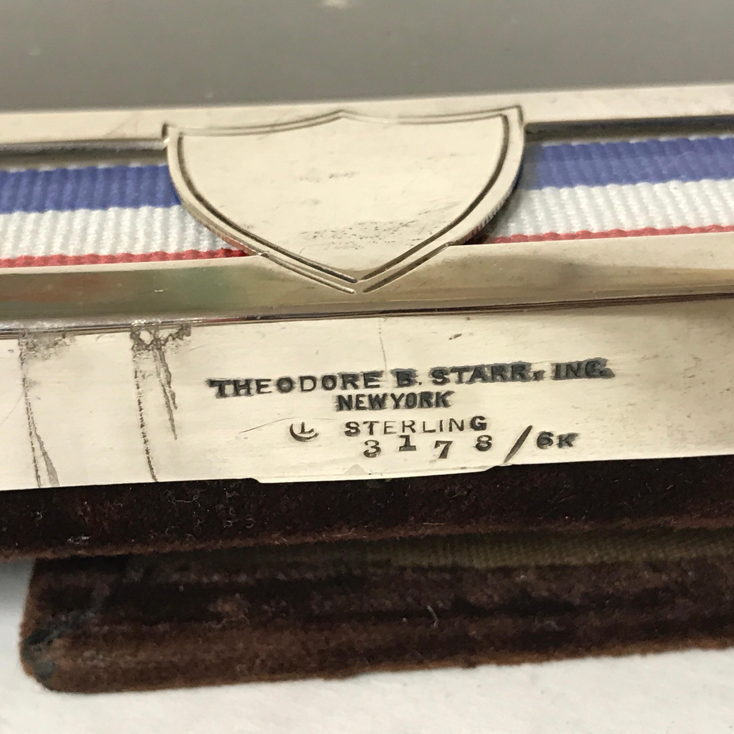 US Military Sterling and Gold US Emblem Motif Frame, WWI Era, Theodore B. Starr 6