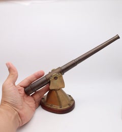 US NAVAL 1950 Desk Presentation Navy Deck Signal Cannon In Solid Bronze