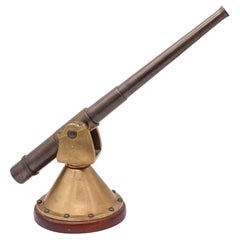 US NAVAL 1950 Desk Presentation Navy Deck Signal Cannon In Solid Bronze