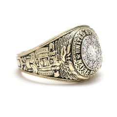 US Naval Academy .48ctw Diamond Ring, 14k Yellow Gold, Ring Size 6.5