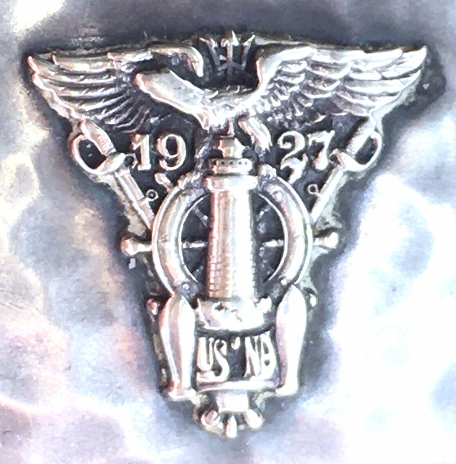 Women's or Men's US Naval Academy USNA 1927 Sterling Silver Cigarette Case & Mayan Belt Buckle For Sale
