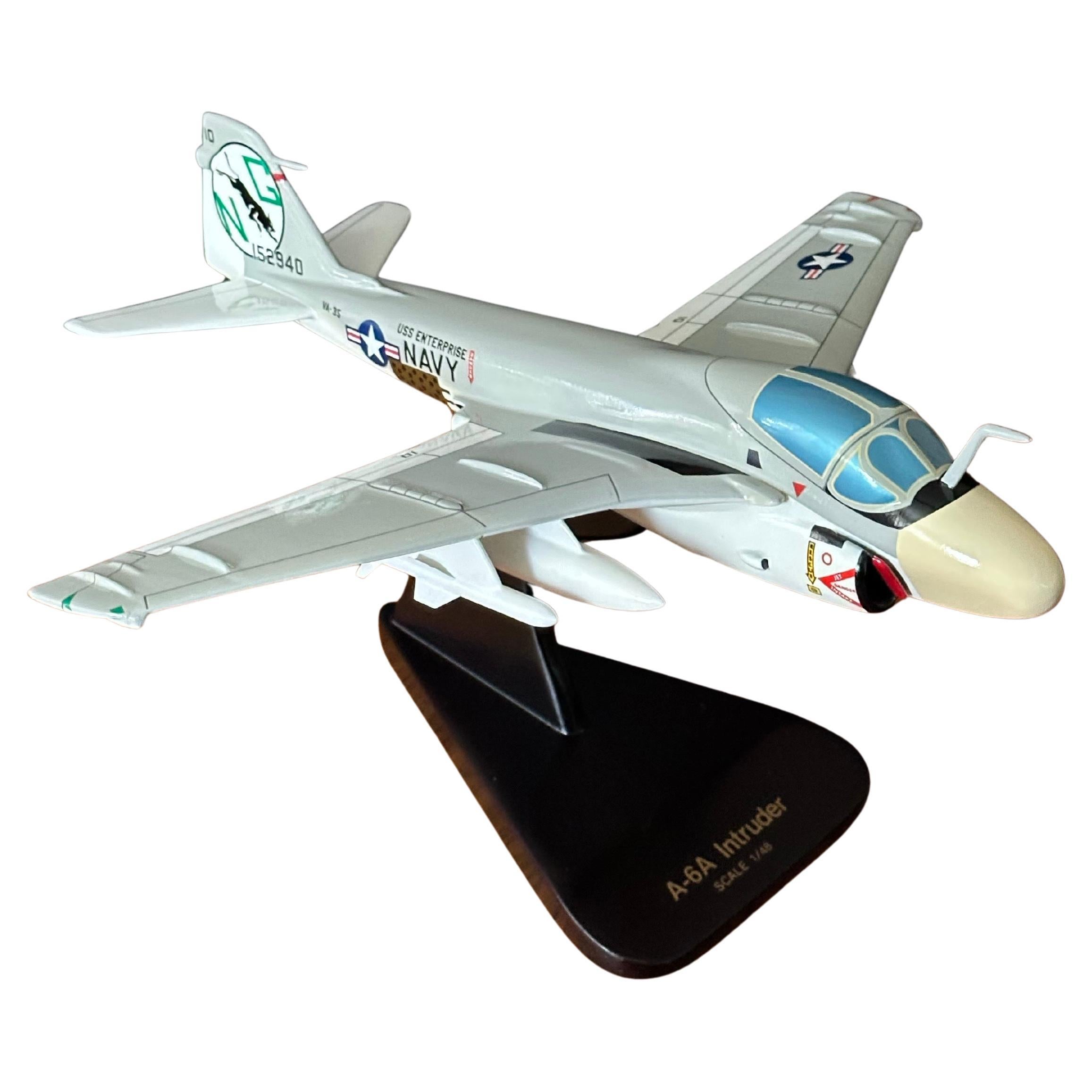 U.S Navy A-6A Intruder Subsonic Attack Jet /Airplane Contractor Desk Model