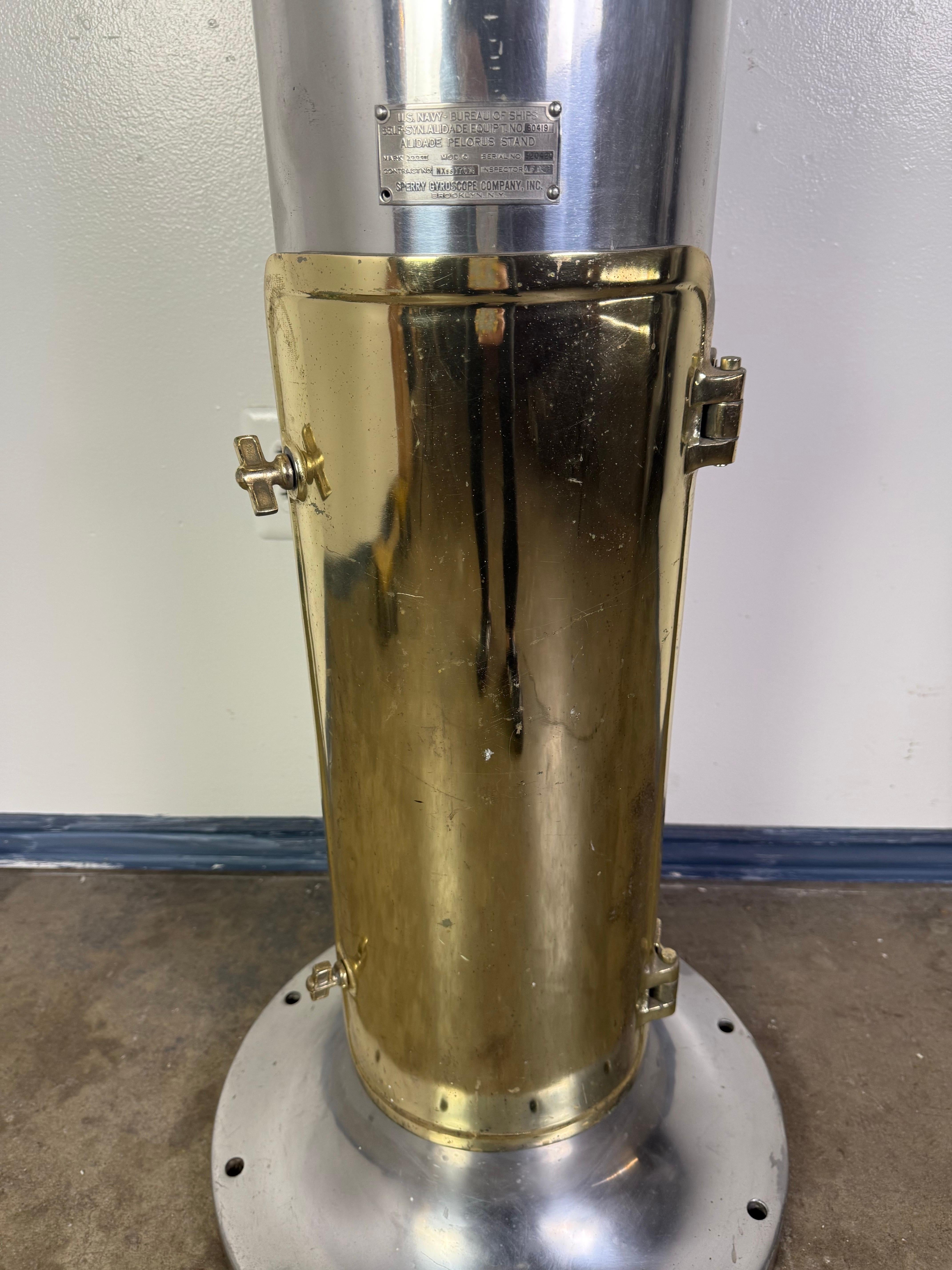 American U.S. Navy Alidade Pelorus Stand by Sperry Gyroscope Company, Mark XXXI, Mod 0 For Sale