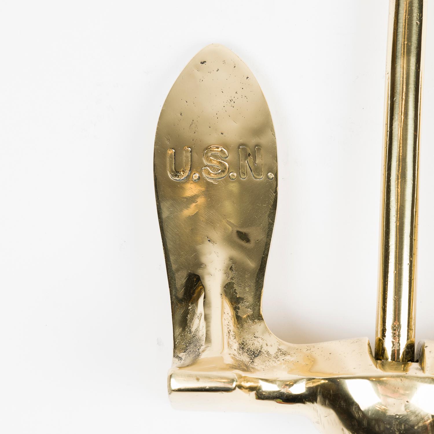 Américain Ancre de navire en bronze de l'US Navy de la Seconde Guerre mondiale marquée : USN 1941 en vente