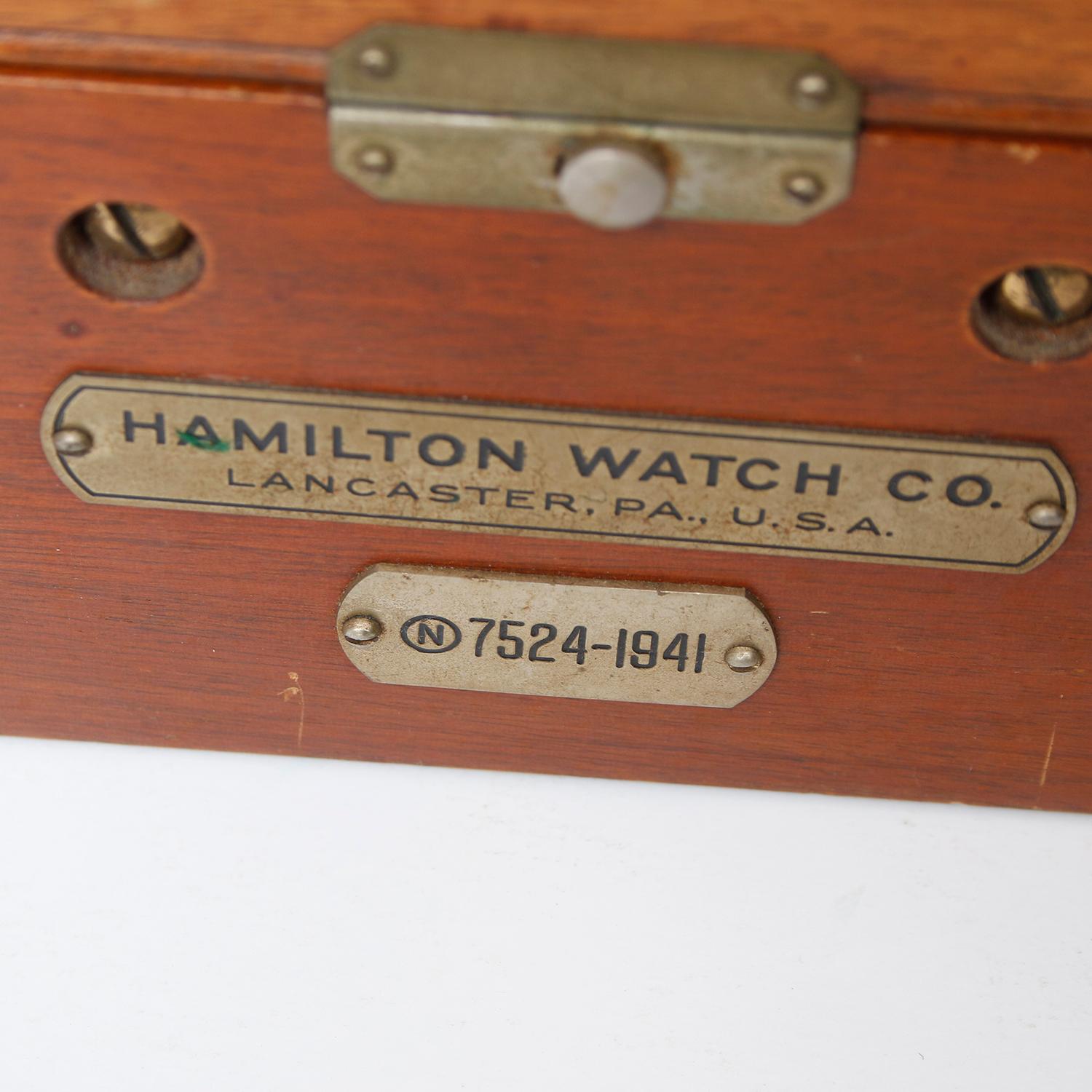 US Navy Mounted Hamilton Model 22 Bureau of  Ships Chronometer For Sale 6
