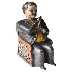Brevetto tammany meccanico  salvadanaio in ghisa, 1875