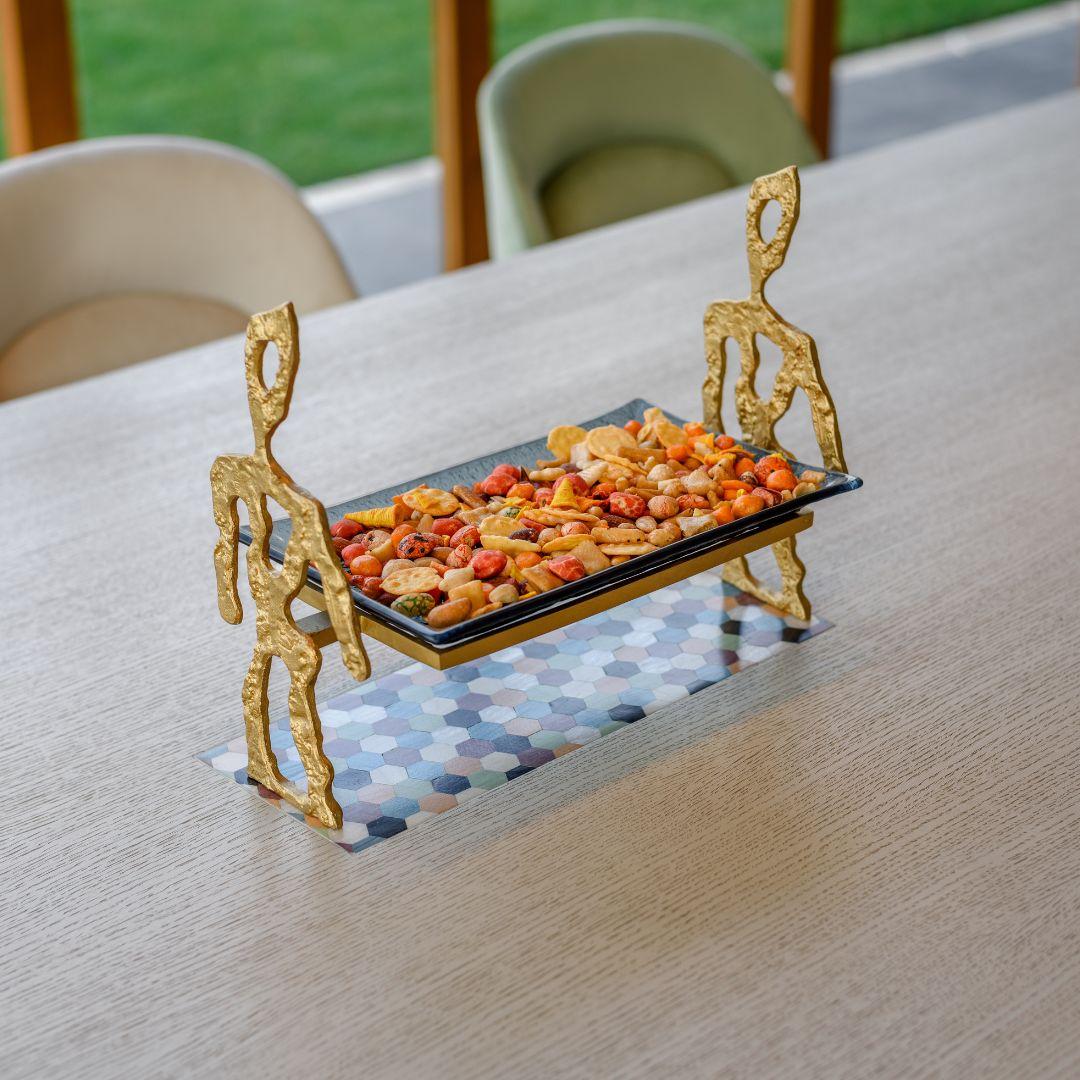 Brass Platter - “US” by R’Kan For Sale 1