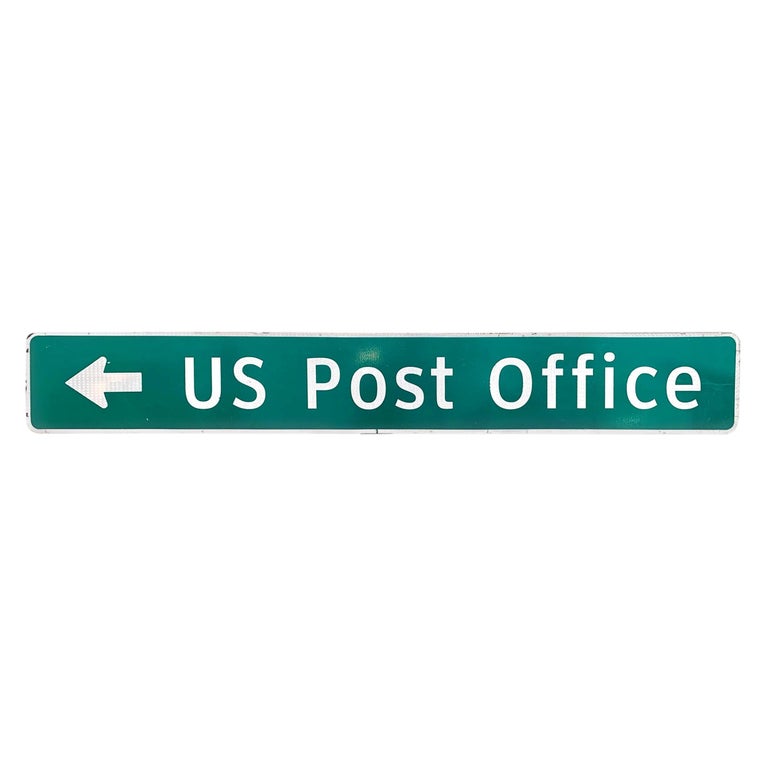 US Post Office Highway Sign For Sale at 1stDibs