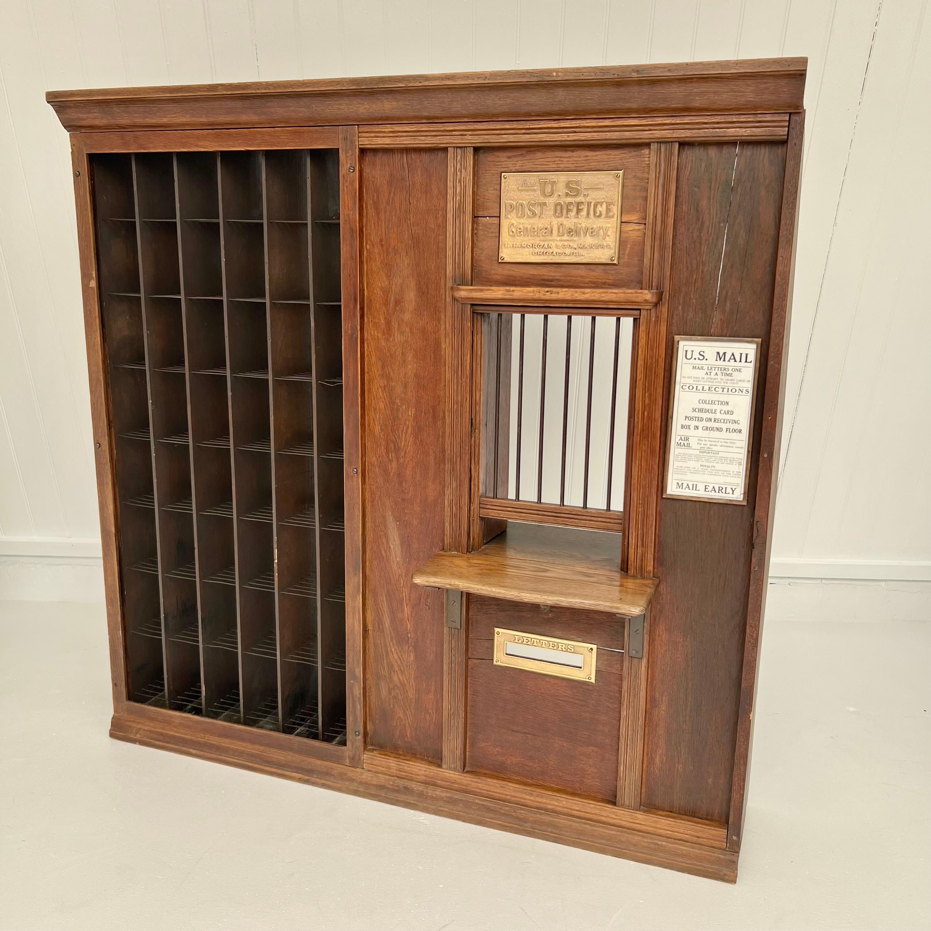 U.S. Post Office Postal Window with Teller's Cage, Late 1800s USA For Sale 3