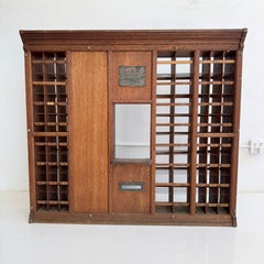 U.S. Post Office Postal Window with Teller's Window, Early 1900s USA