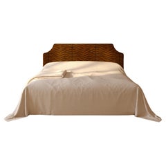 US Queen Size Cabana Headboard in Dedar jacquard velvet tiger coat