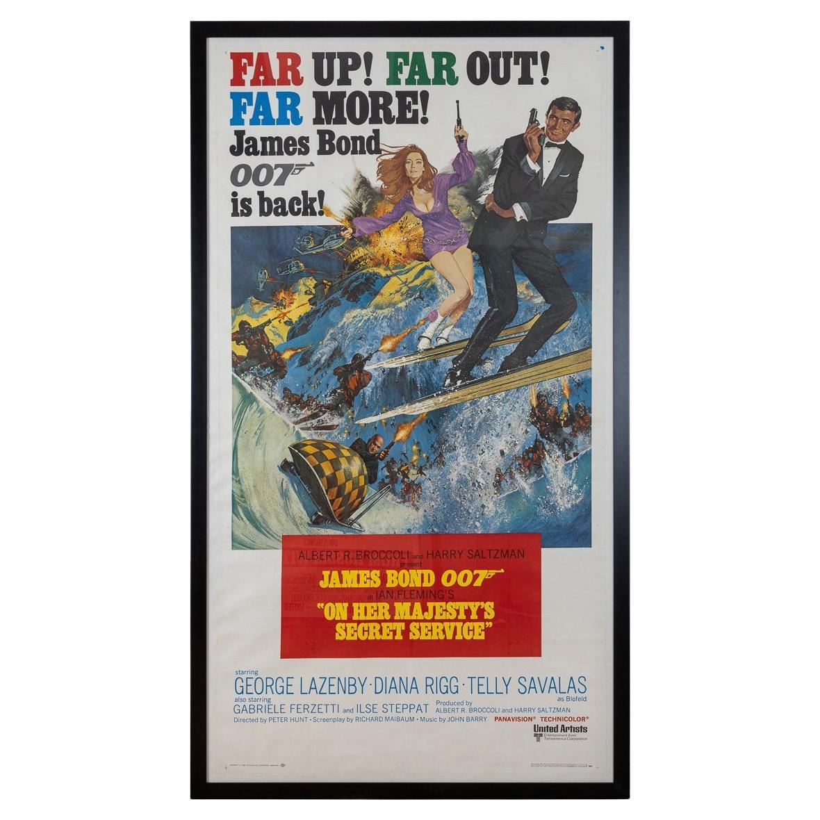 U.S Release James Bond 007 'On Her Majesty's Secret Service' Poster c.1969
