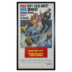 Vintage U.S Release James Bond 007 'On Her Majesty's Secret Service' Poster c.1969