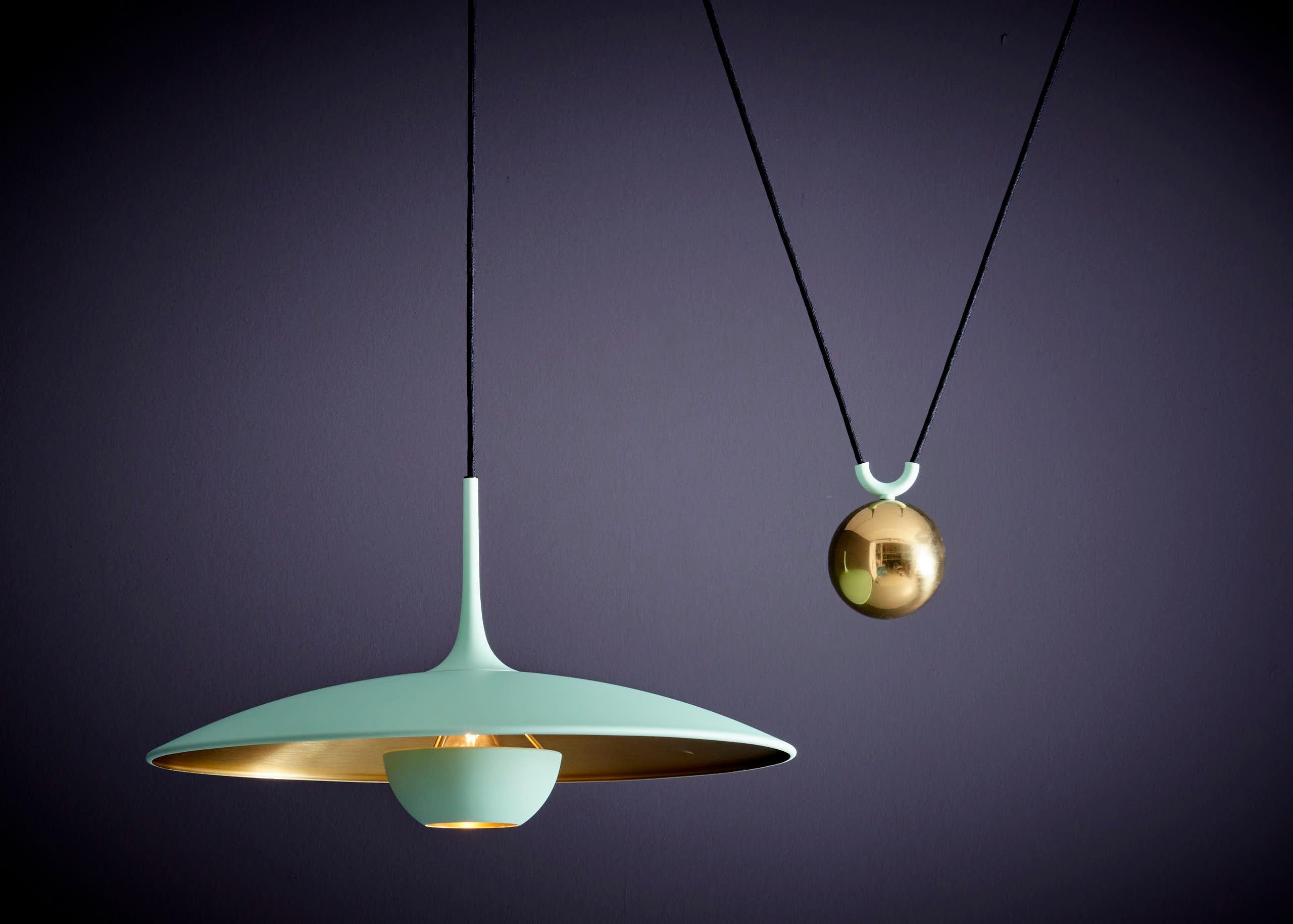 US Version Florian Schulz Double Onos 55-Pendant Lamp with Side Counter Weights For Sale 7