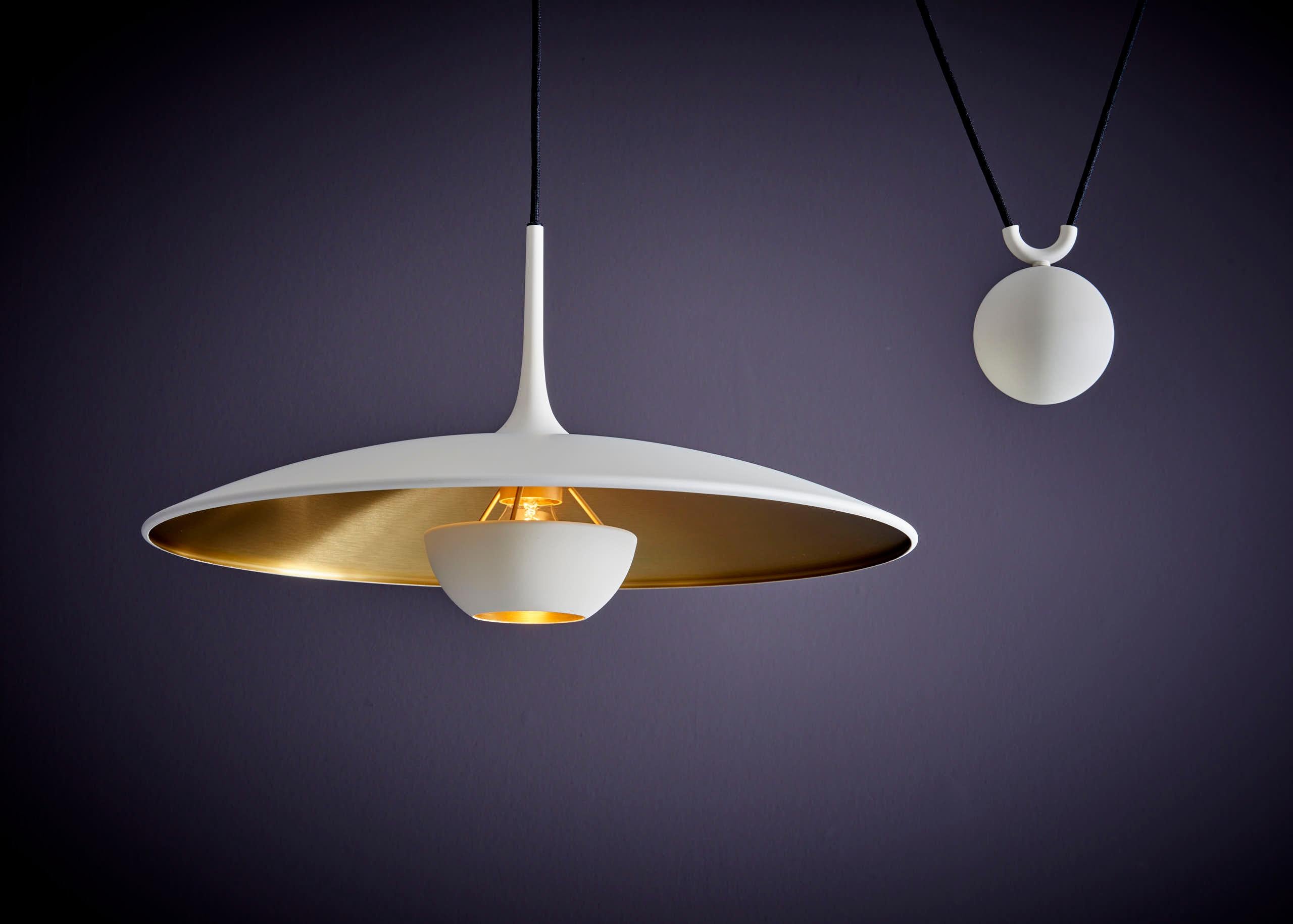 US Version Florian Schulz Double Onos 55-Pendant Lamp with Side Counter Weights For Sale 1