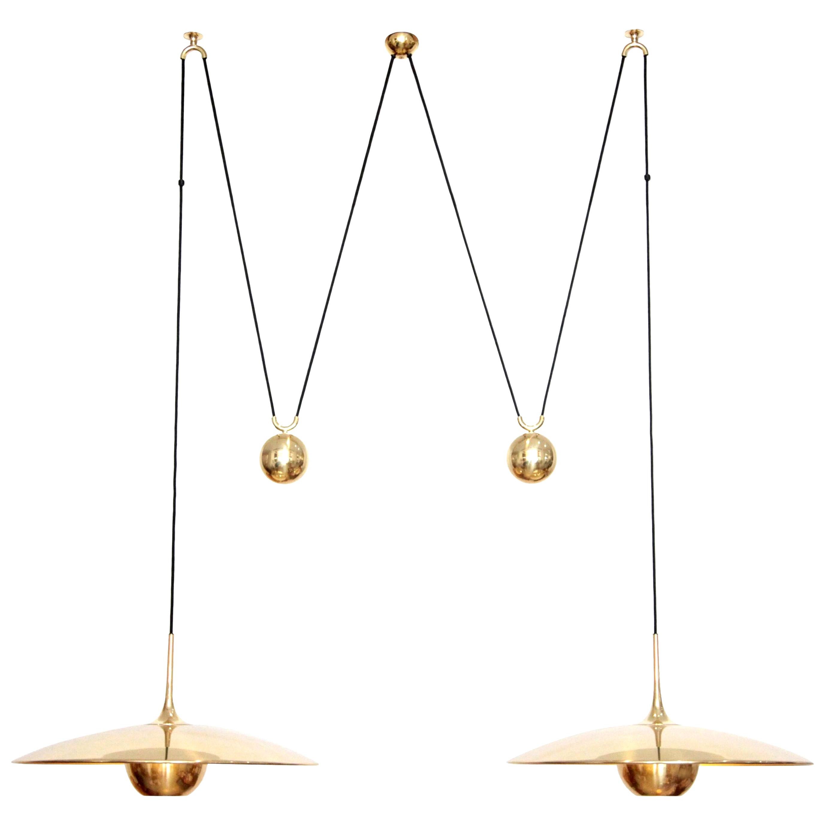 US Version Florian Schulz Double Onos 55-Pendant Lamp with Side Counter Weights For Sale