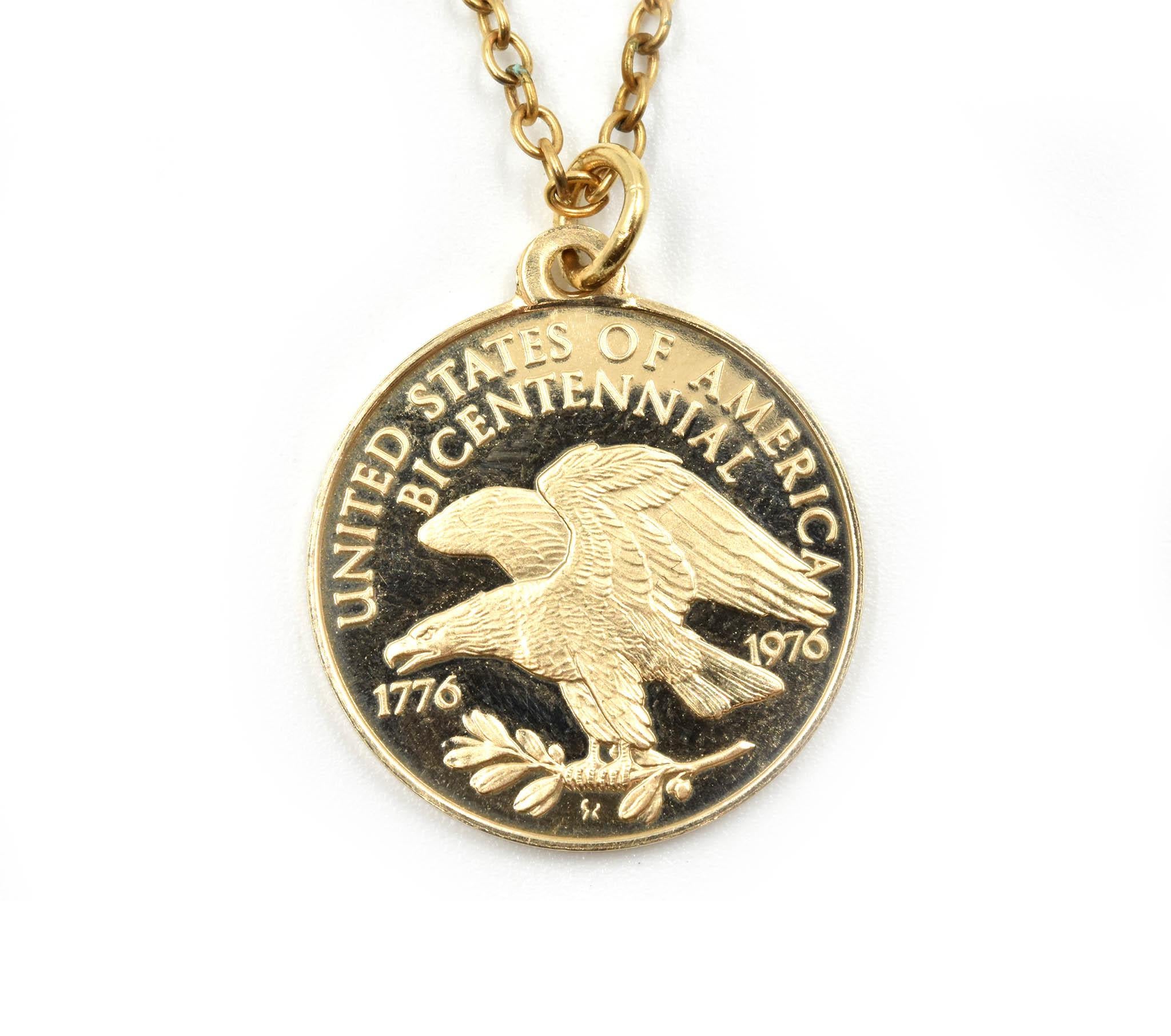 1776 gold coin necklace