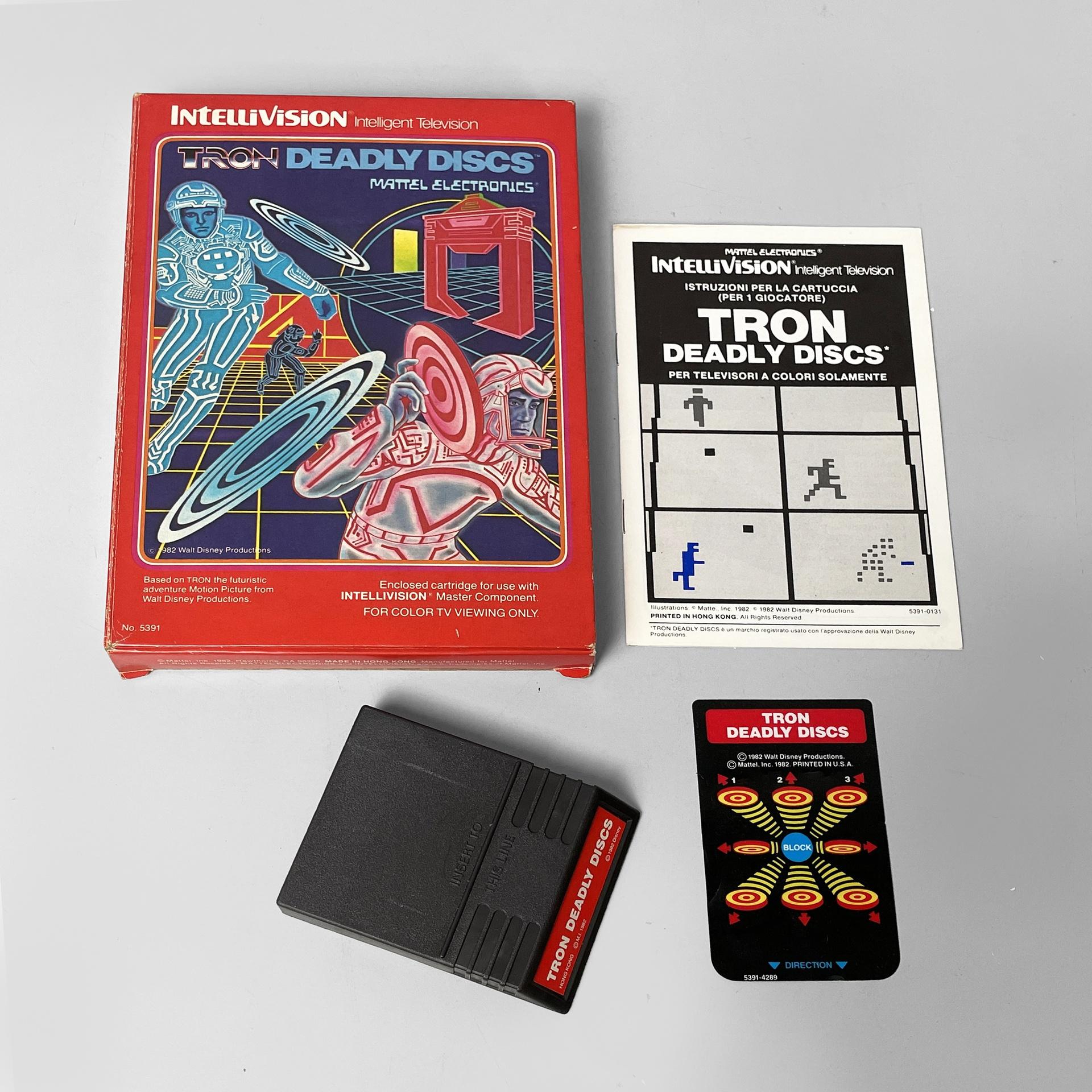 Usa console Intellivision and Tron deadly discs videogame by Mattel, 1980s For Sale 6
