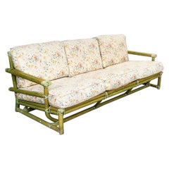 Usa Mid-Century Rattan Sofa by Levi for McGuire Company San Francisco, 1970s