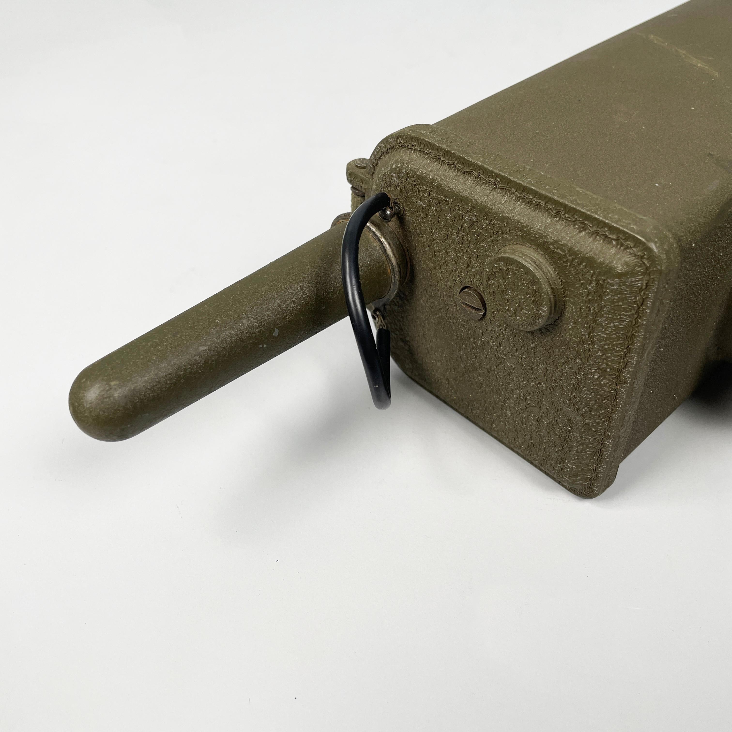 USA Military set with coffee can radio transceiver metal container, 1950-1990s 11