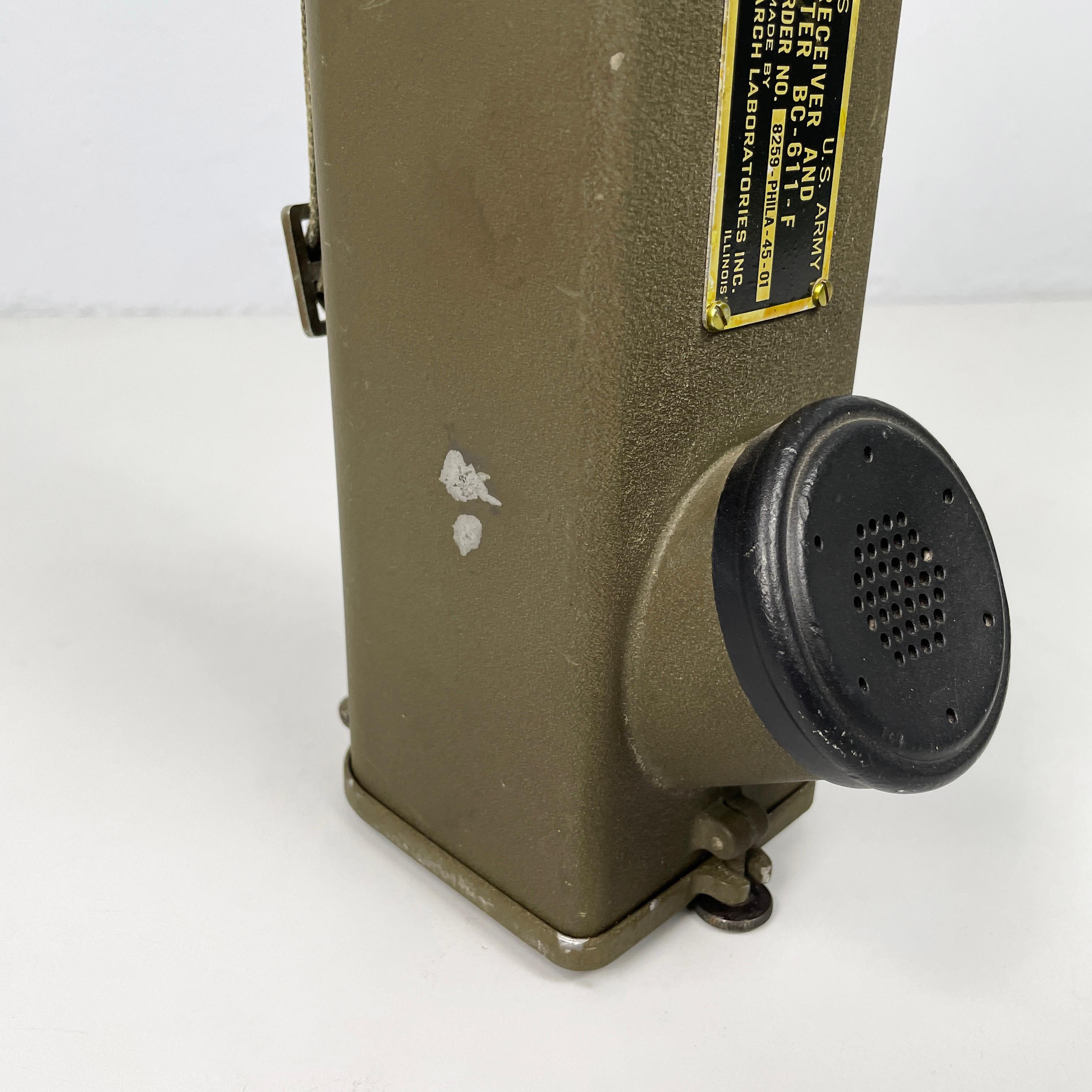 USA Military set with coffee can radio transceiver metal container, 1950-1990s 12