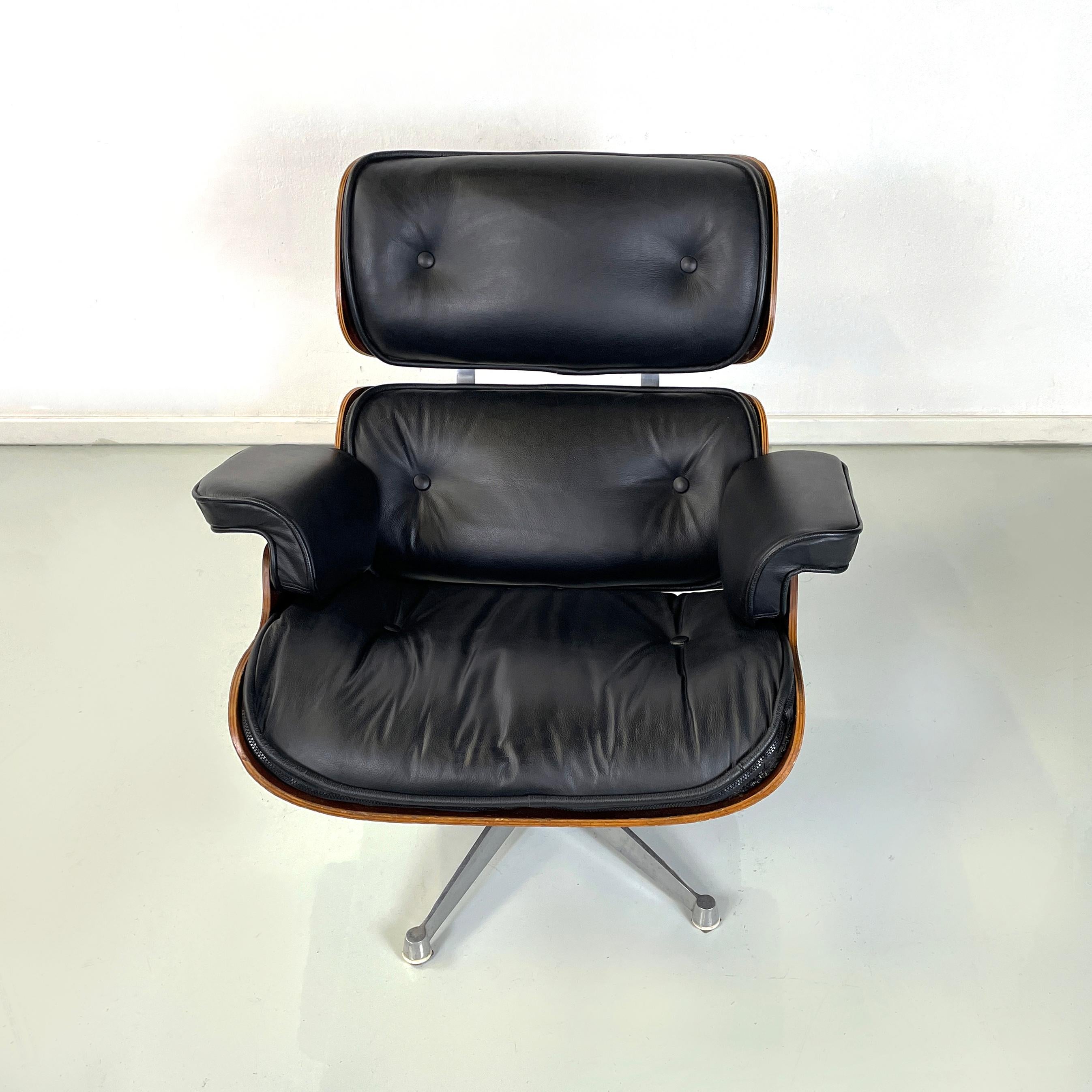 American Usa modern Armchair and ottoman 670 671 by Eames for Herman Miller, 1970s