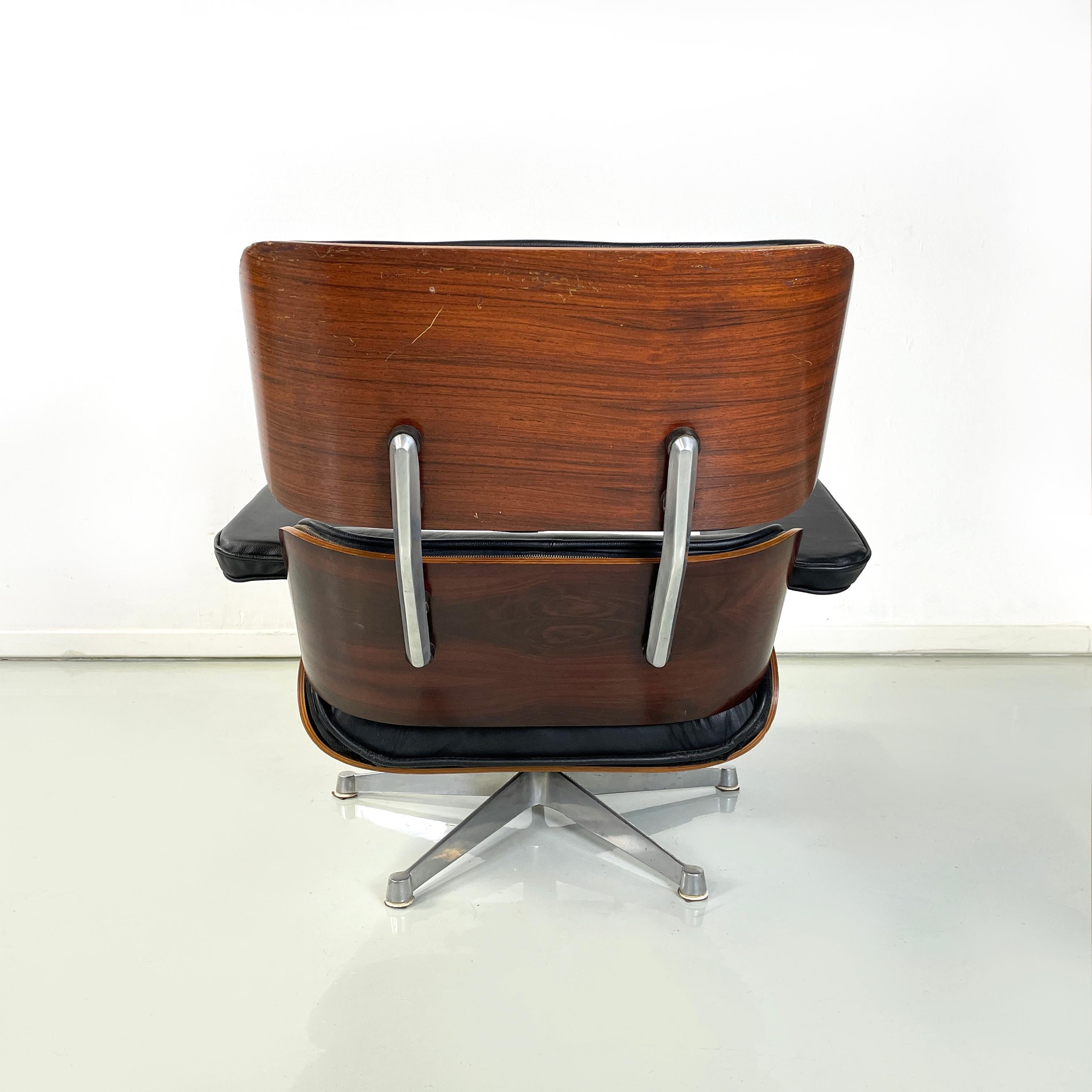 Late 20th Century Usa modern Armchair and ottoman 670 671 by Eames for Herman Miller, 1970s