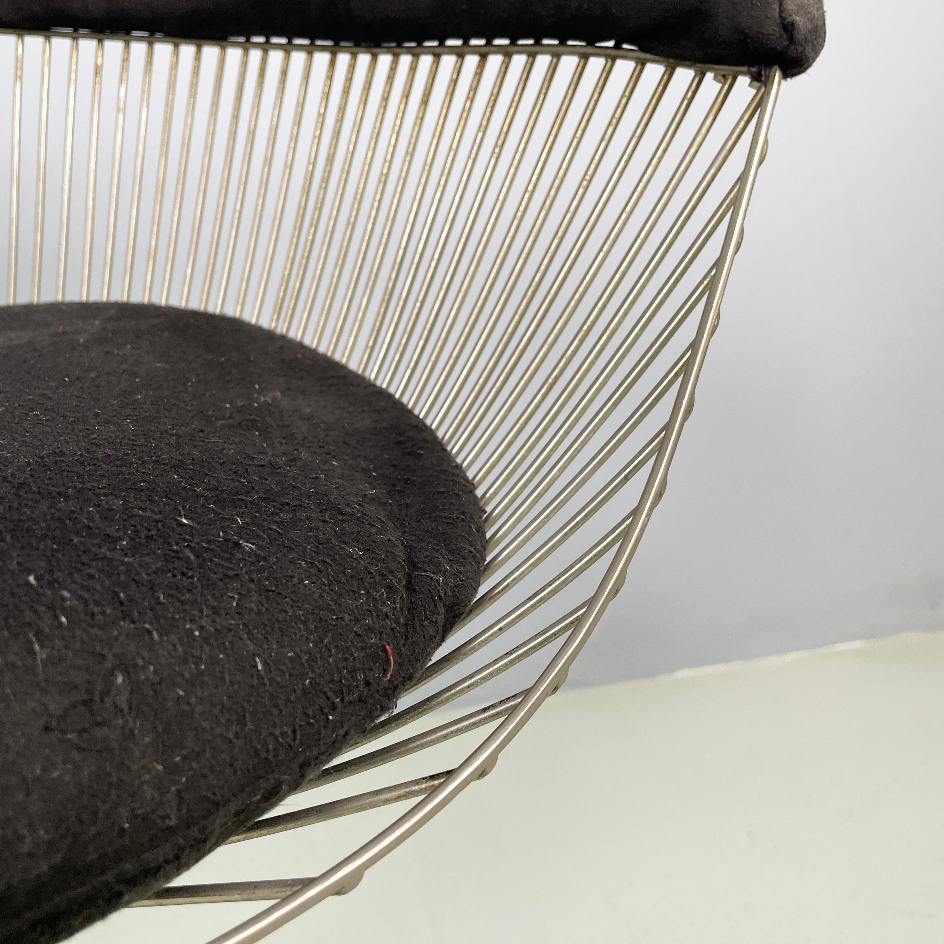 Usa modern Black fabric metal Cockcit chairs by Warren Platner for Knoll, 1970s For Sale 4