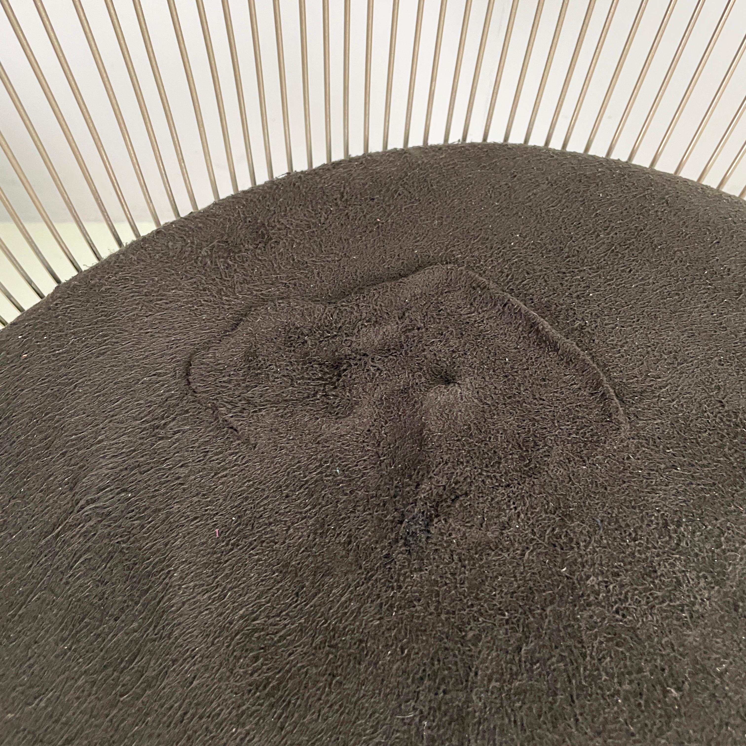 Usa modern Black fabric metal Cockcit chairs by Warren Platner for Knoll, 1970s For Sale 5