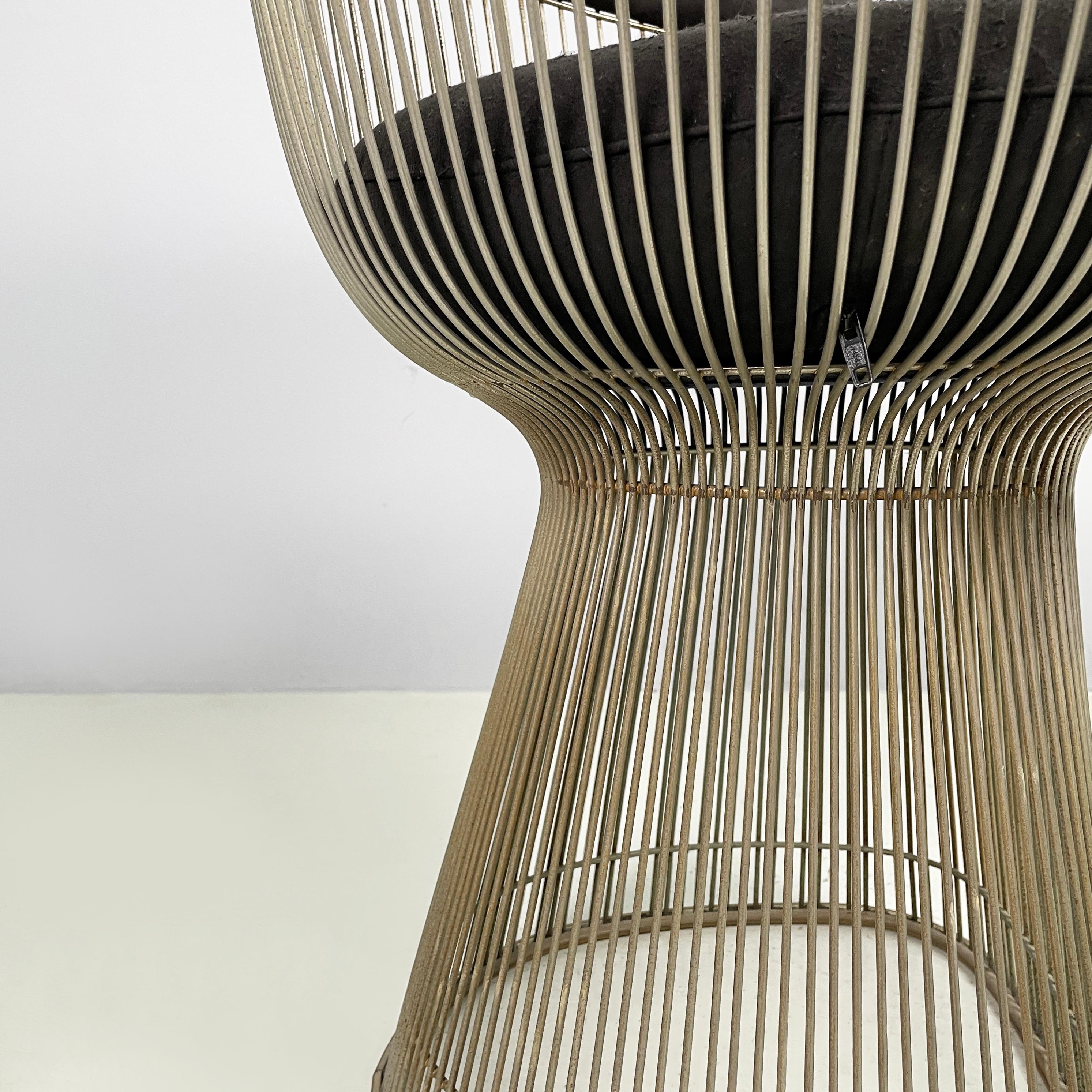 Usa modern Black fabric metal Cockcit chairs by Warren Platner for Knoll, 1970s For Sale 7
