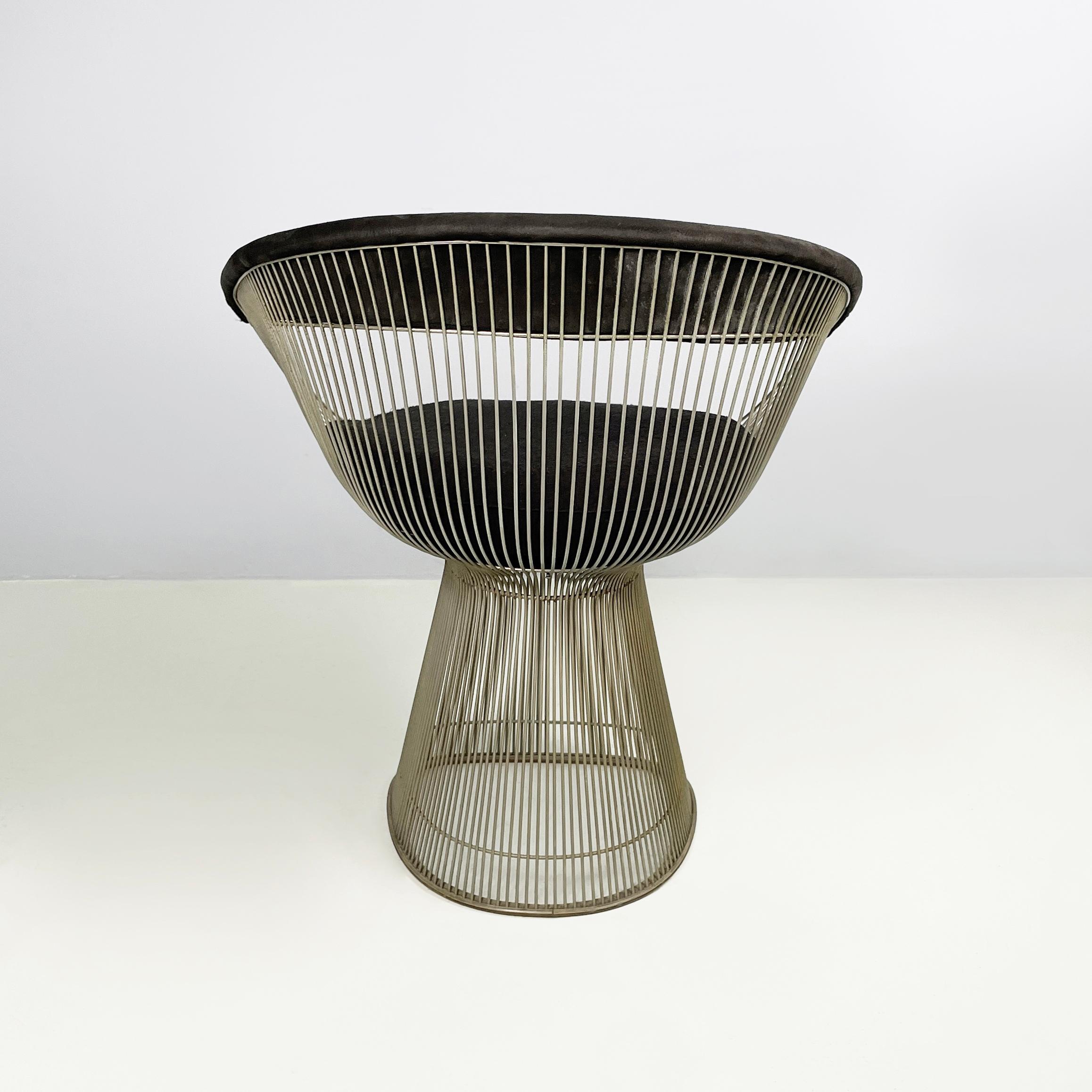 Late 20th Century Usa modern Black fabric metal Cockcit chairs by Warren Platner for Knoll, 1970s For Sale