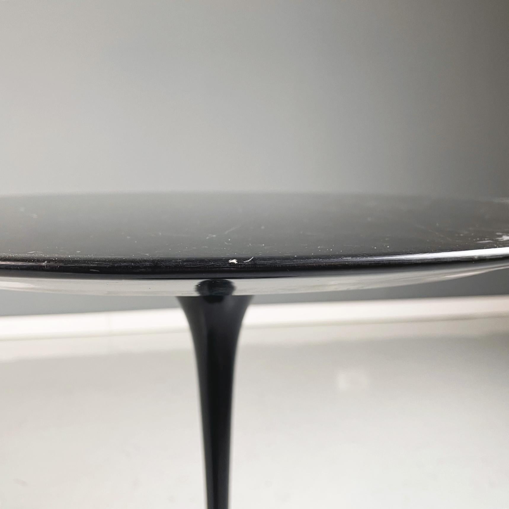 Usa Modern Black Marble Coffee Table Tulip by Eero Saarinen for Knoll, 1970s 2