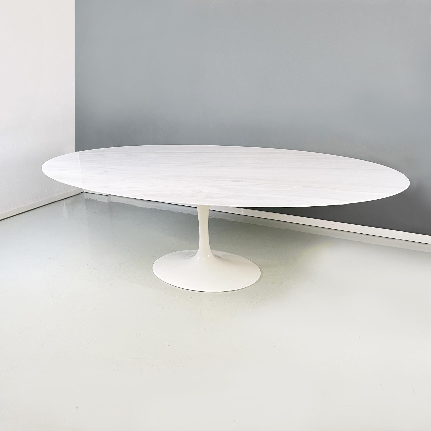 American Usa Modern Oval Marble Dining Table Mod. Tulip by Eero Saarinen for Knoll, 1970s