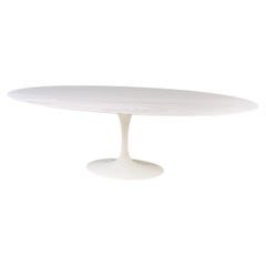 Usa Modern Oval Marble Dining Table Mod. Tulip by Eero Saarinen for Knoll, 1970s