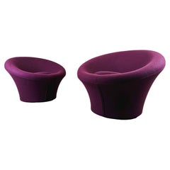 USA - Set di 2 funghi Sessel Artifort Pierre Paulin Stoff lila