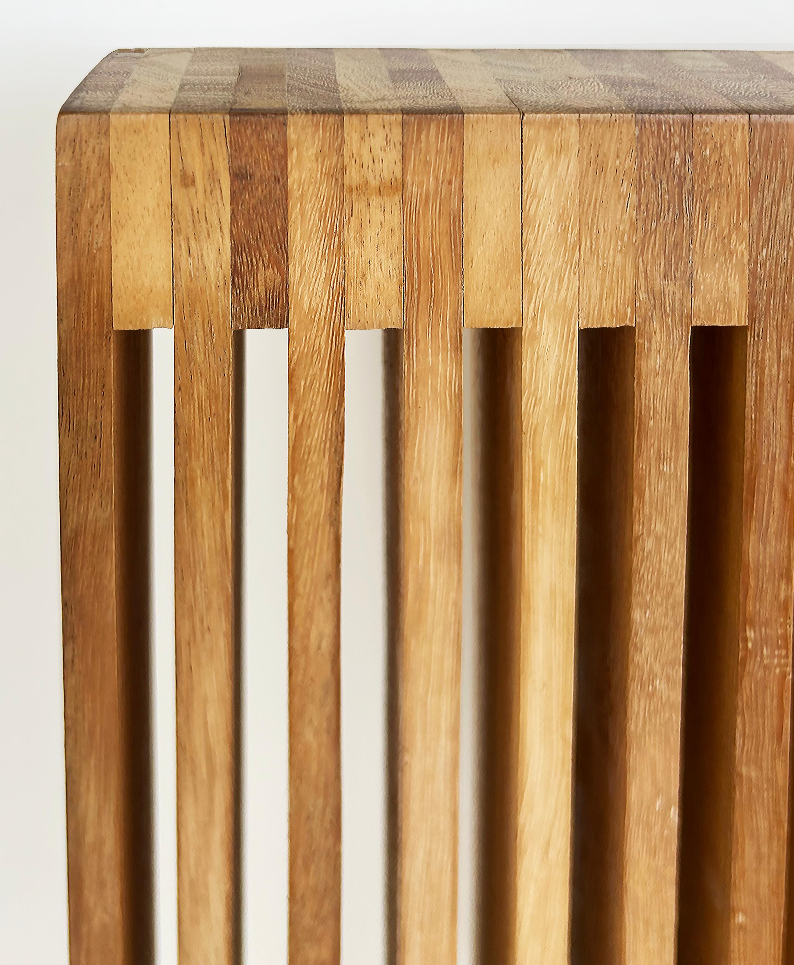 USA Lattenrost Wood Cantilevered Zig-Zag Esszimmerstühle, 6-teilig im Angebot 4