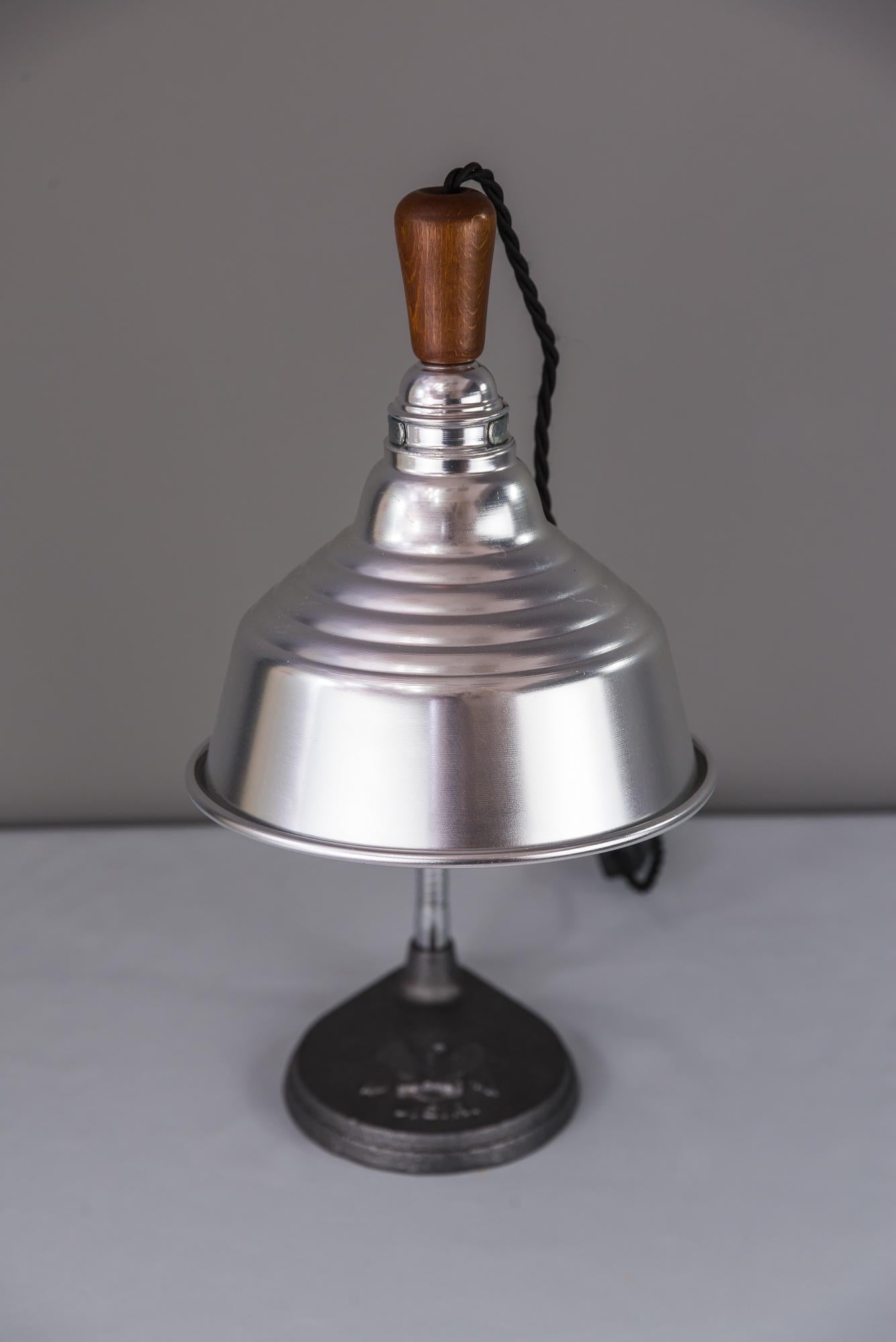 Aluminum USA Table Lamp, circa 1940s For Sale