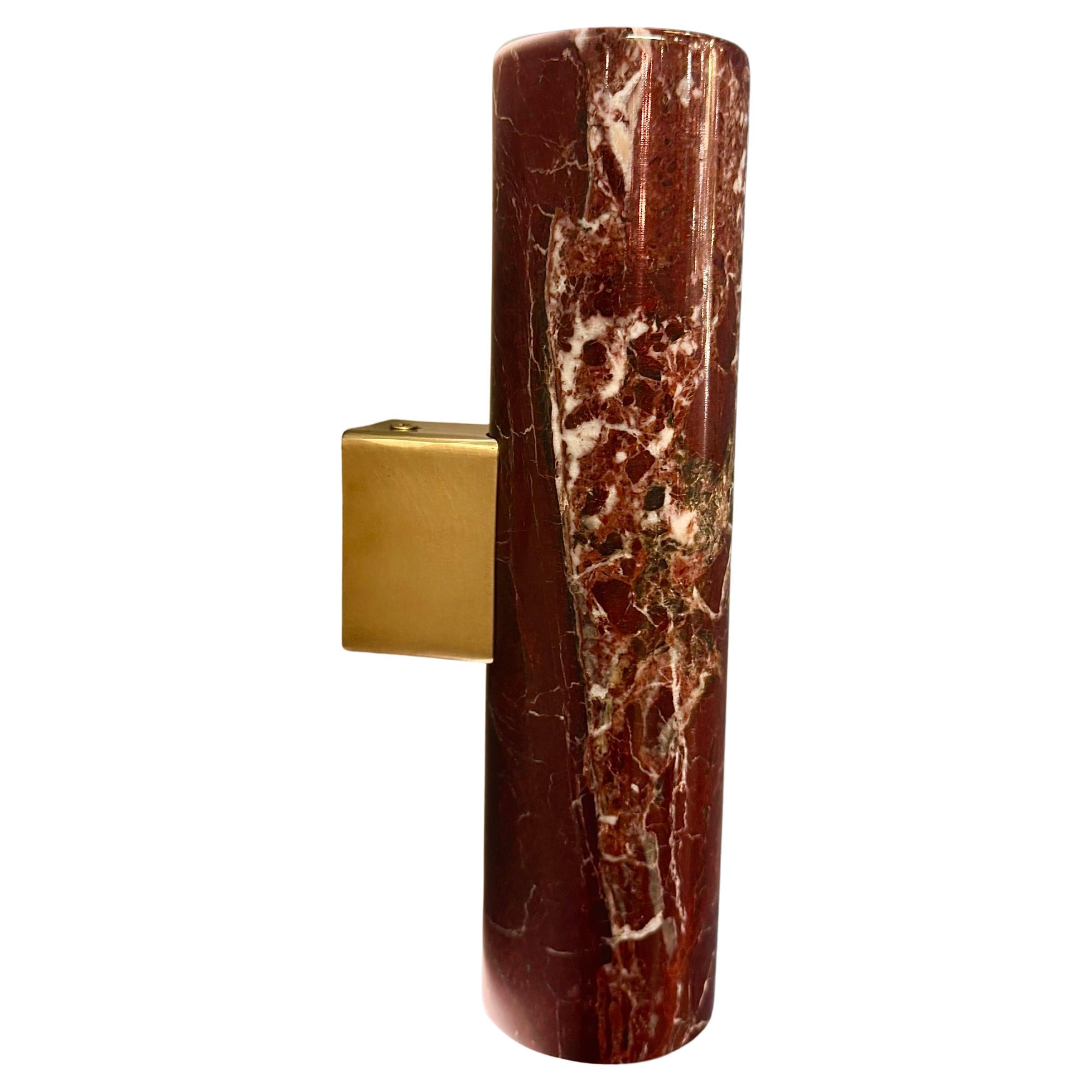 USADA Rosso Levanto Marmor Zweiwege-Wandleuchter im Angebot