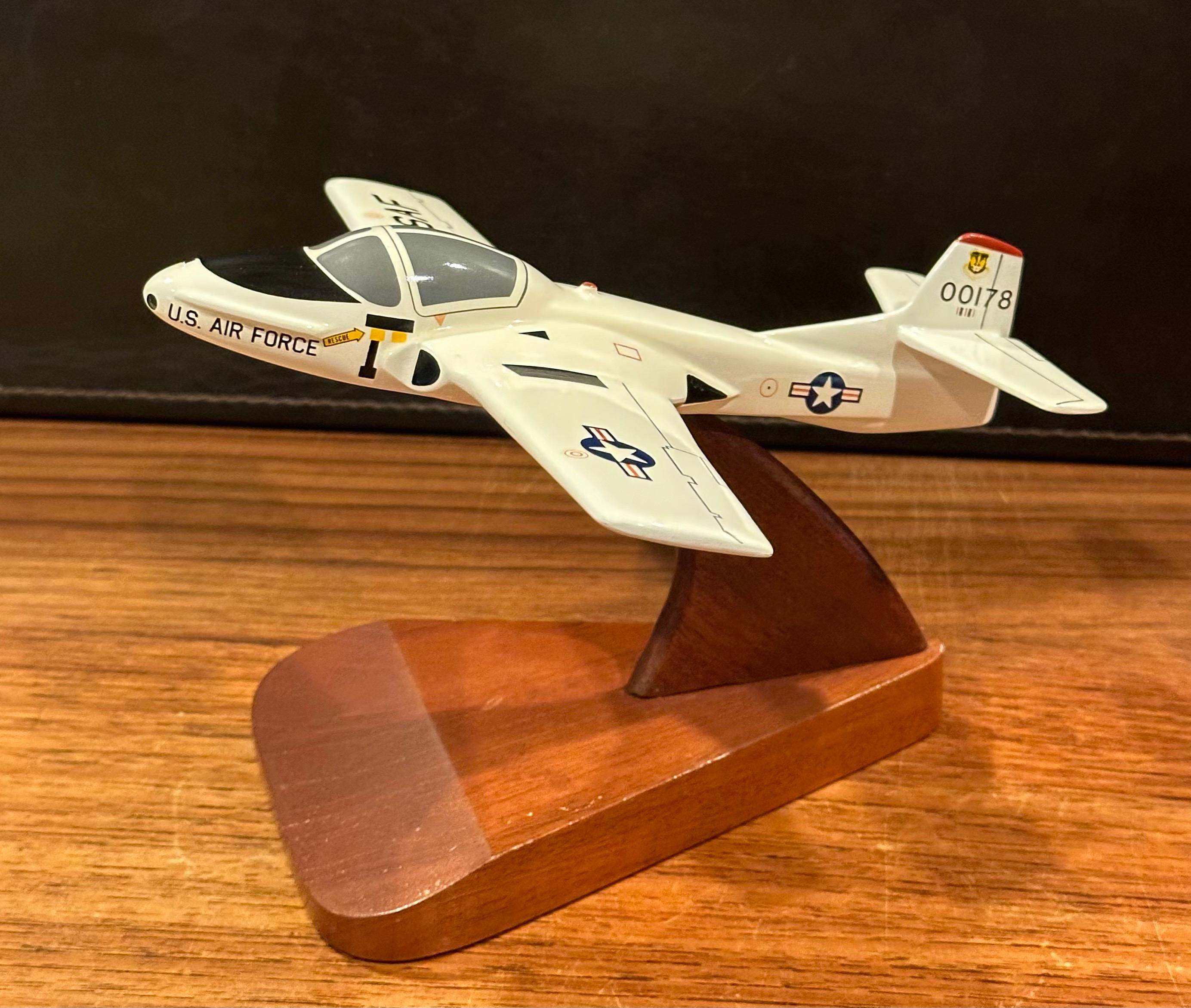 Wood U.S.A.F. North American Cessna T-37 Tweet Airplane / Contractor Desk Model For Sale