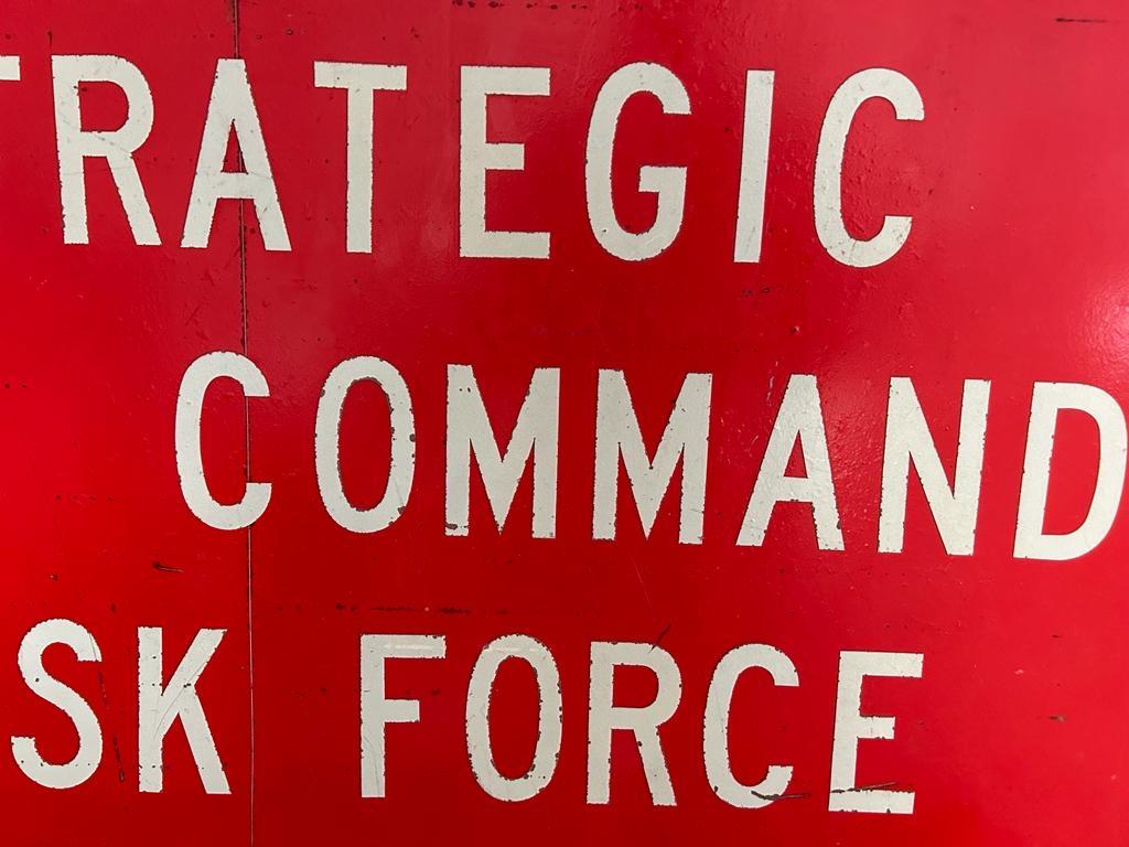 Late 20th Century USAF Strategic Air Command Task Force Metal Sign, 1980's. For Sale