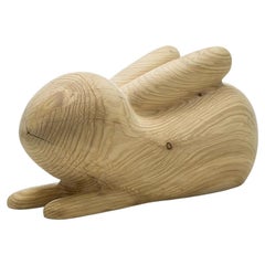 Usako Solid Wood Rabbit Sculpture, Designed by Setsu & Shinobu ITO