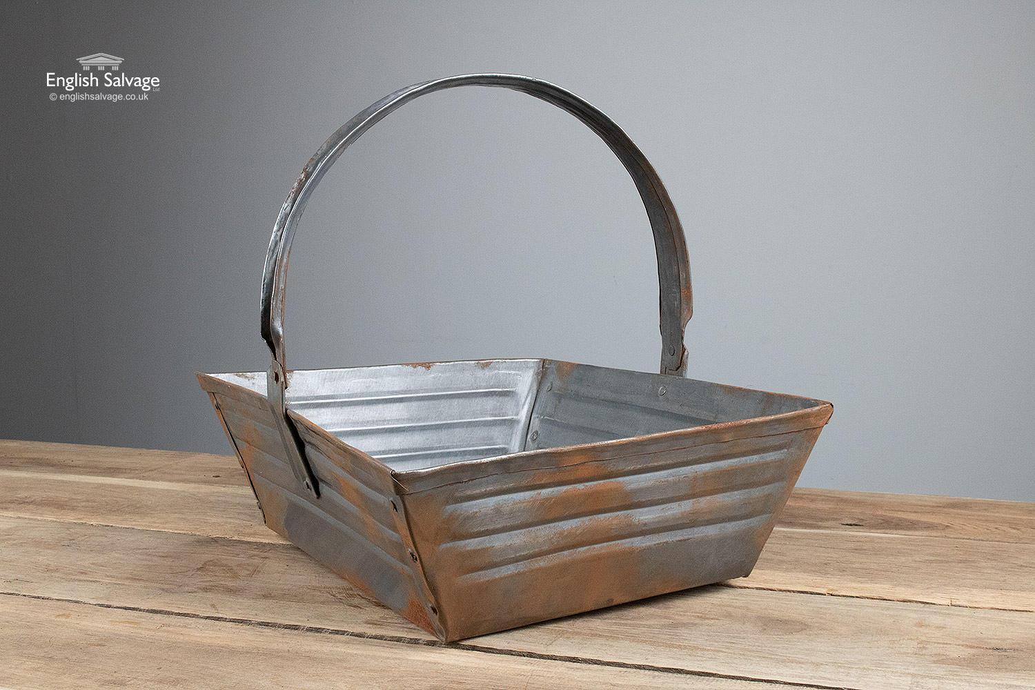 European Useful Metal Trugs or Trays with Handles, 20th Century For Sale