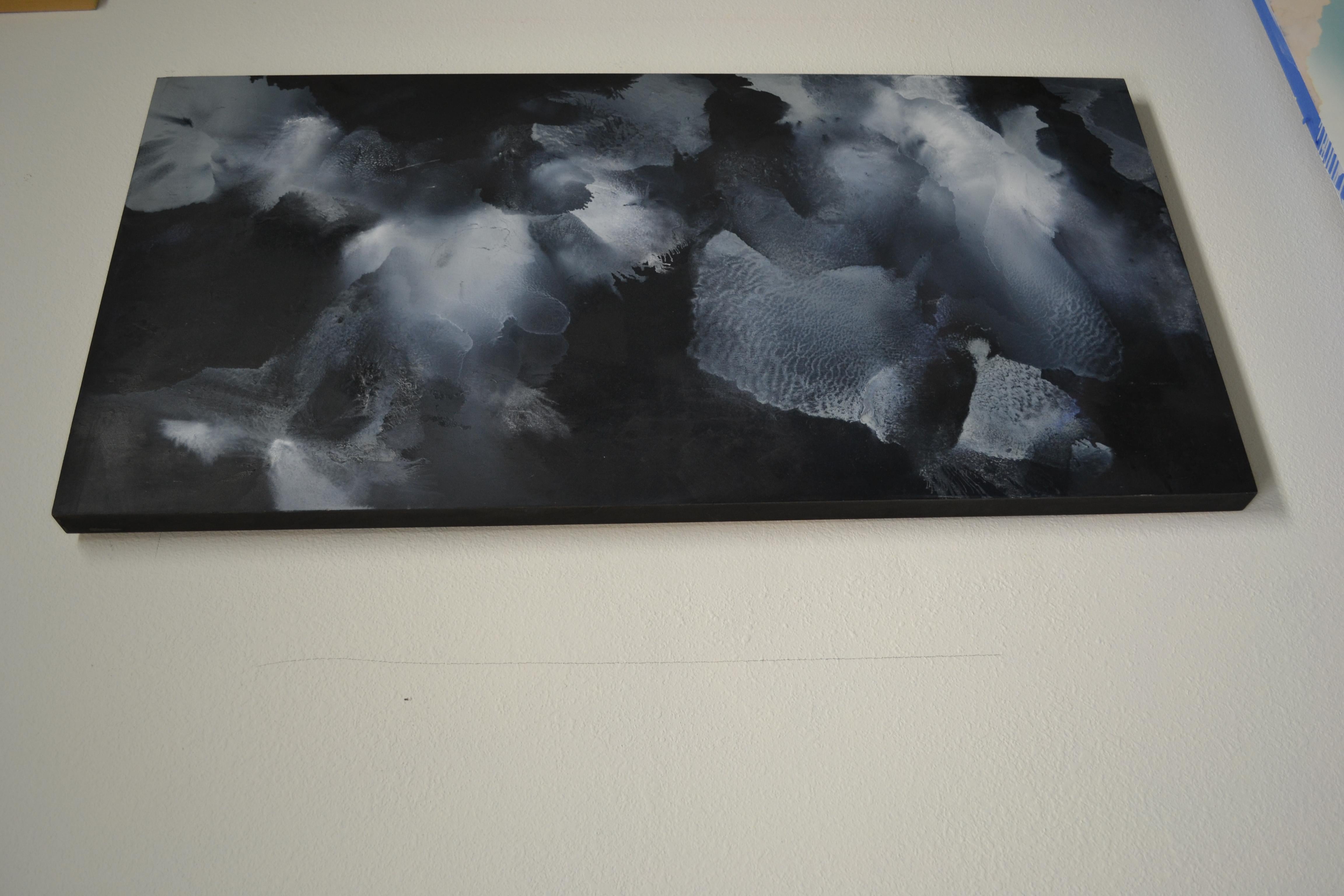 Elleboro, pittura a olio astratta, 2020 - Painting di Usha Shukla