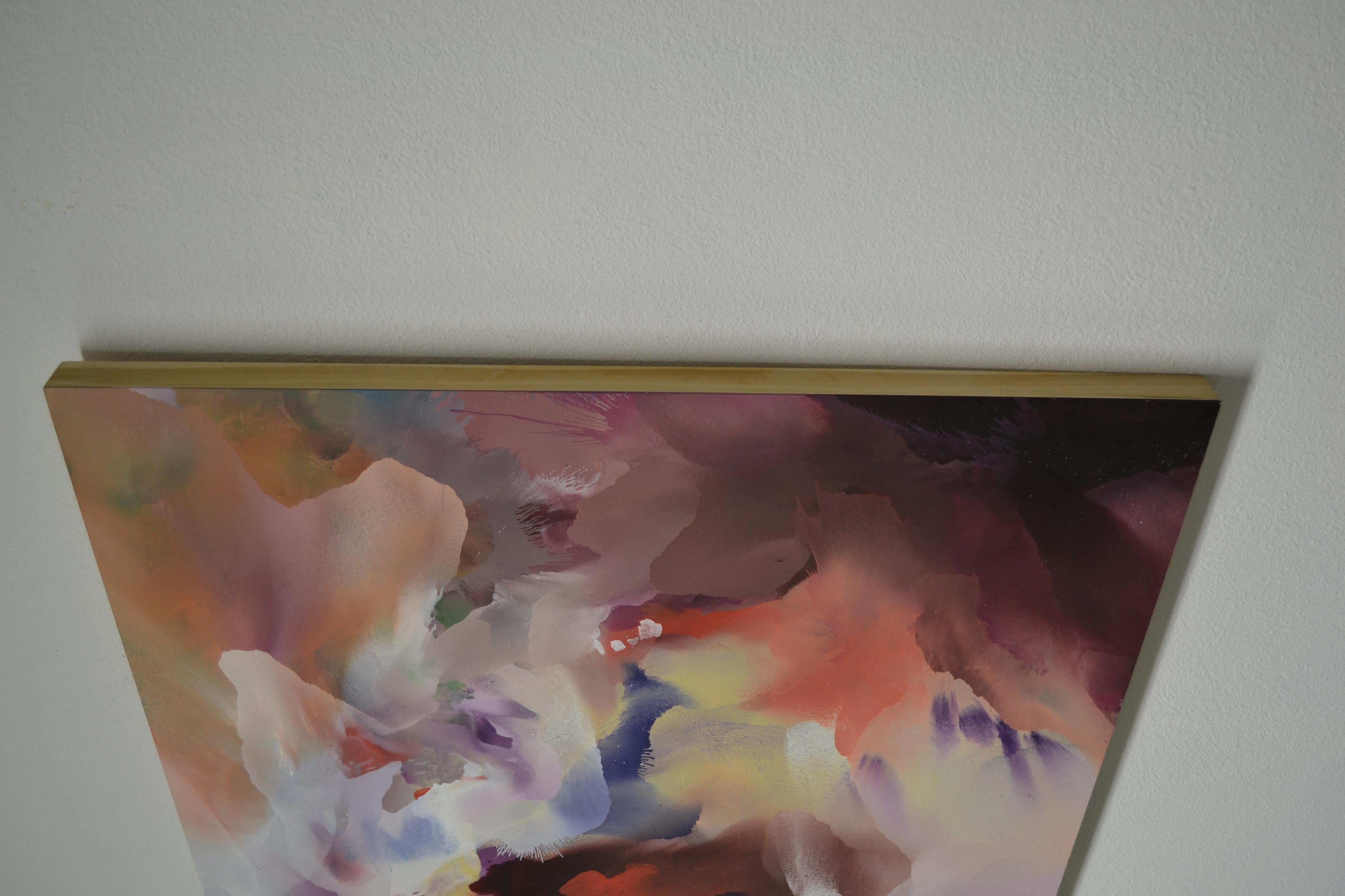 Yarrow 04, Abstraktes Ölgemälde, 2020 – Painting von Usha Shukla