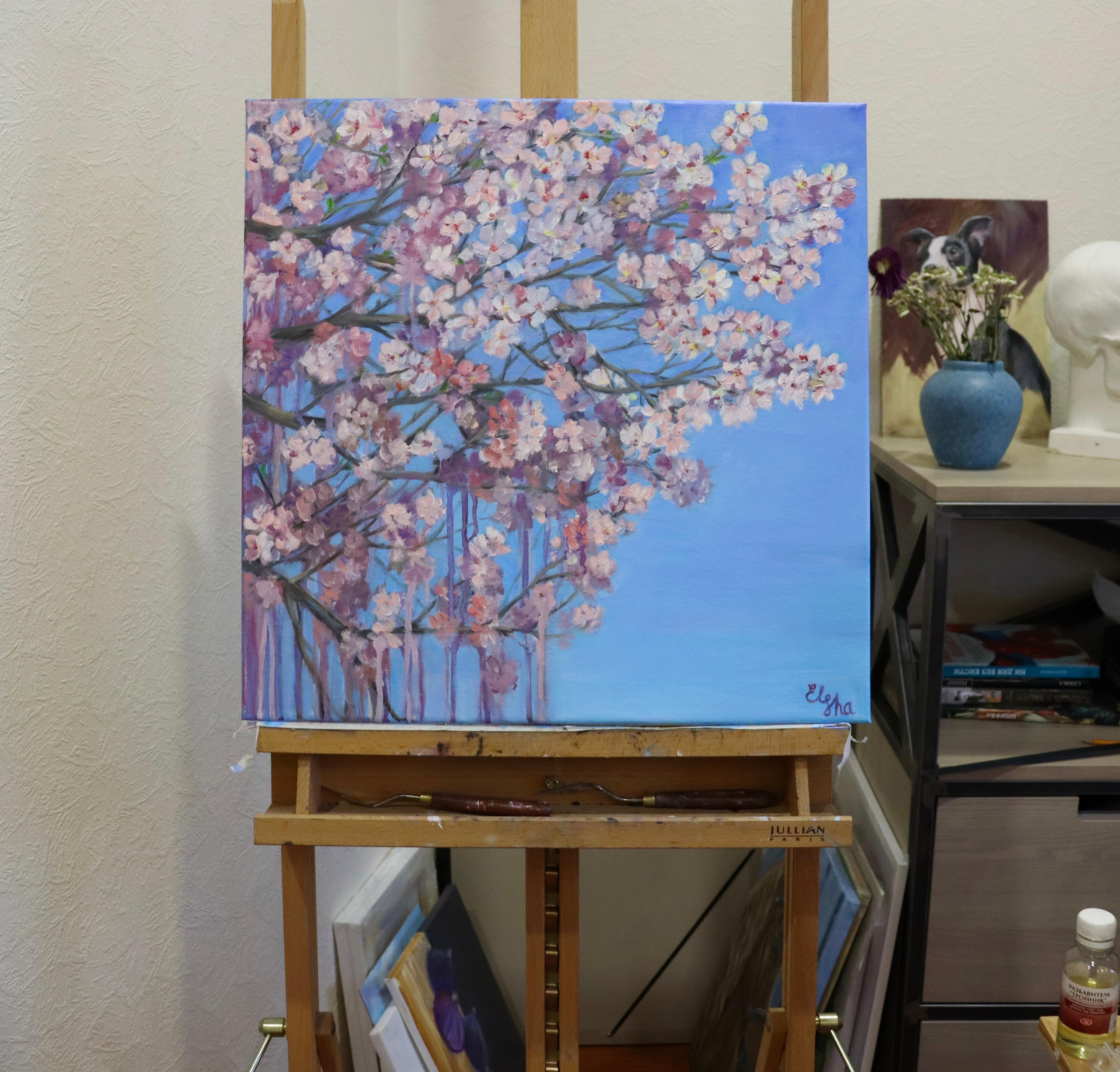 Melo in fiore - Painting di Ushanova Elena