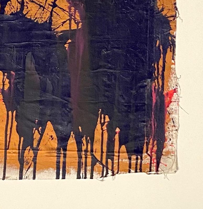 Rugueuse et brute, cette peinture acrylique abstraite sur toile reflète l'intensité cinétique du processus d'Ushio.

Né à Tokyo en 1932, Ushio Shinohara (surnommé 