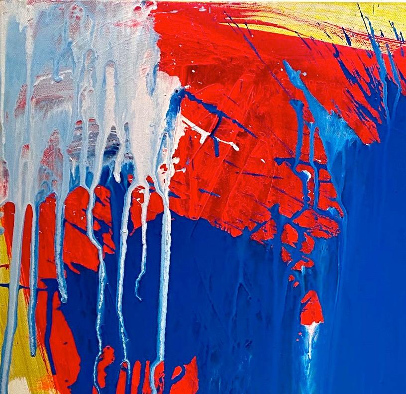 Bold and bright, this composition has an energy that is both playful and formidable. 

Born in Tokyo in 1932, Ushio Shinohara (nicknamed 