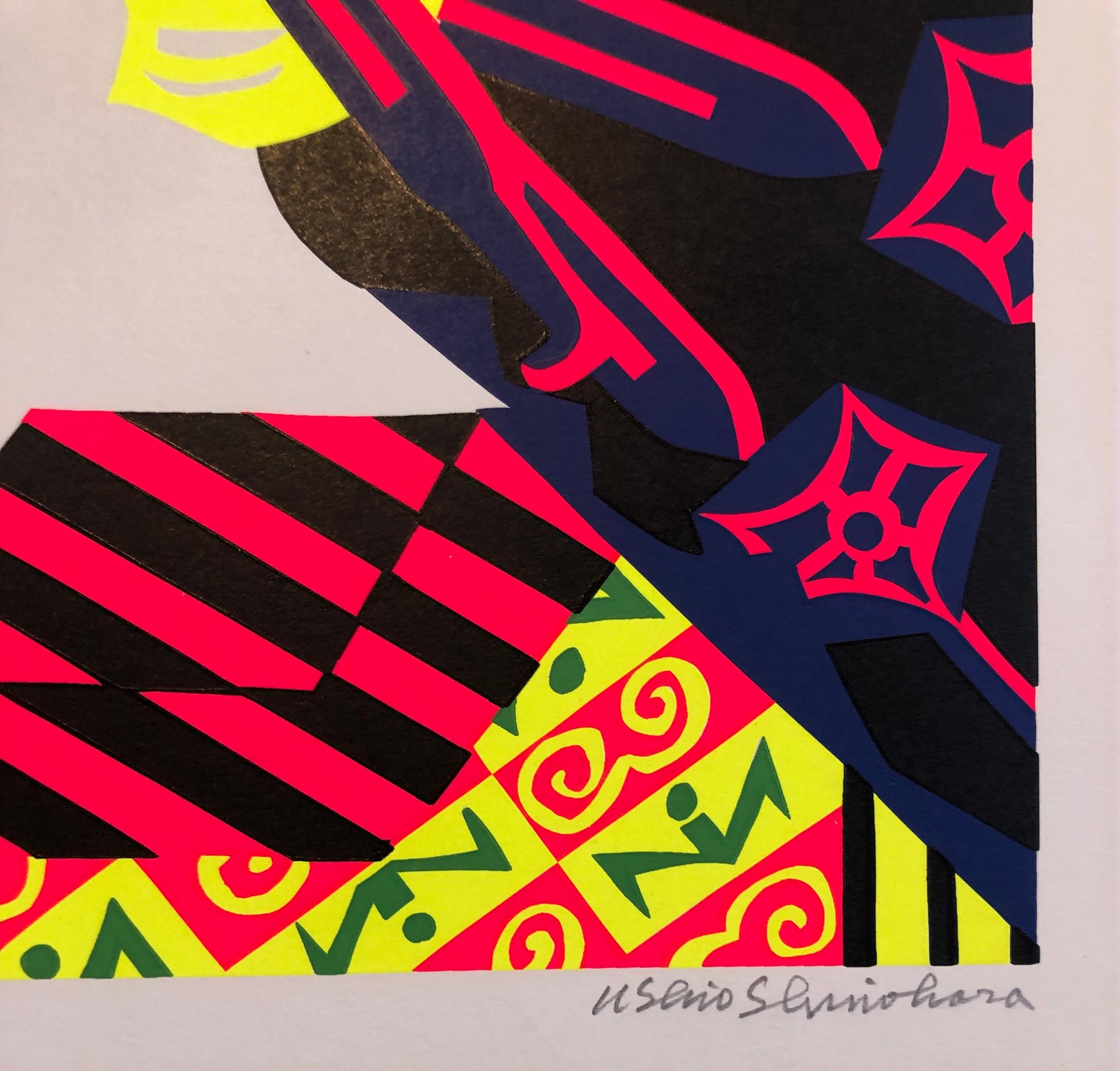 

Ushio Shinohara (born 1932, Tokyo), nicknamed “Gyu-chan”, is a Japanese Neo-Dadaist artist. His bright, large work has been exhibited internationally at institutions including the Hara Museum of Contemporary Art, Centre Georges Pompidou, the